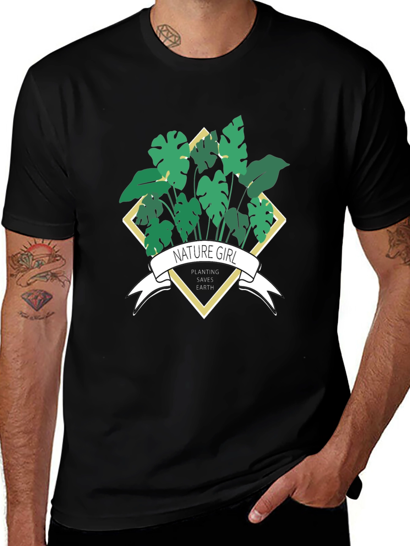 Nature Girl Planting Saves Earth T-Shirt