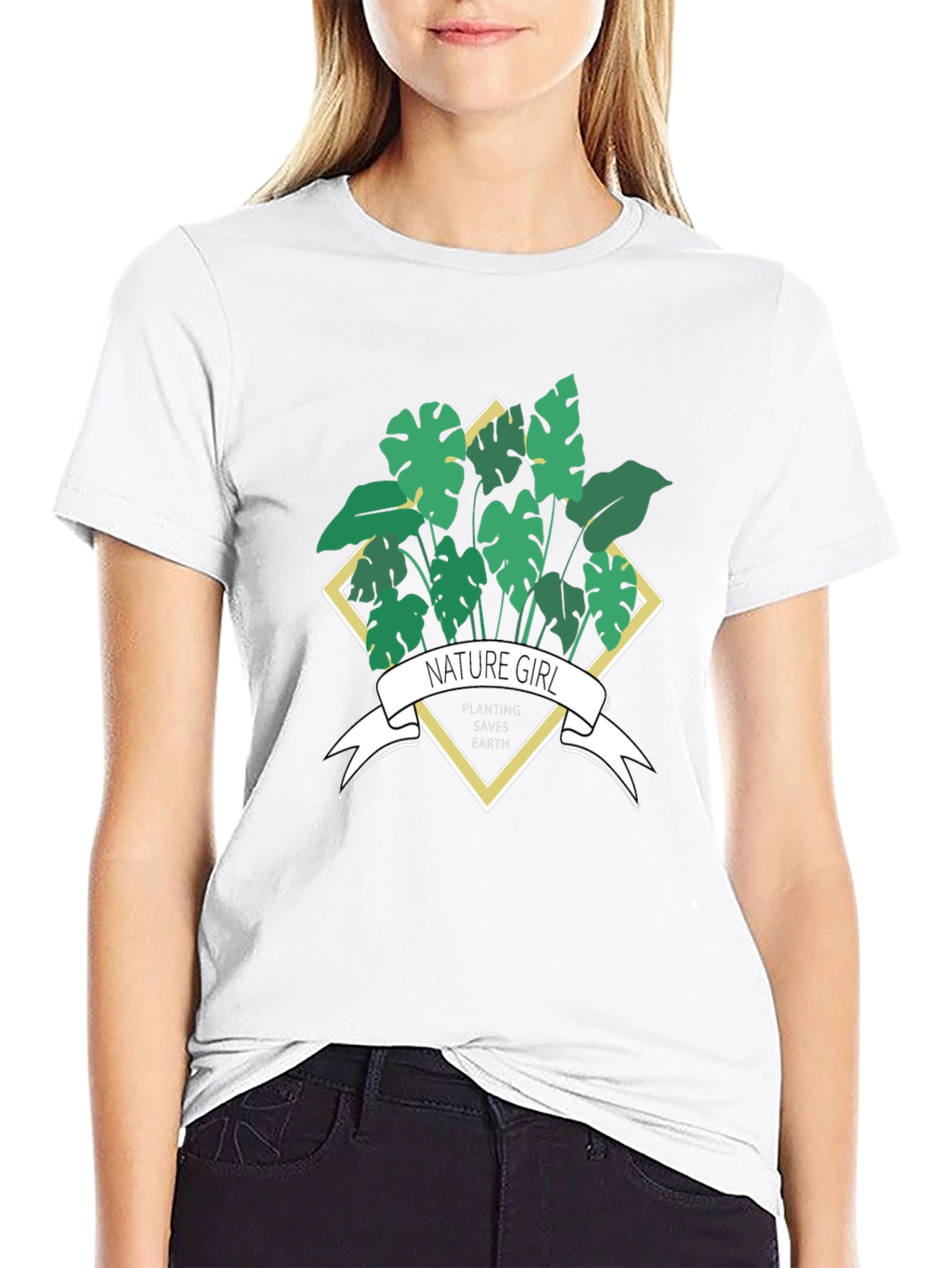 Nature Girl Planting Saves Earth T-Shirt