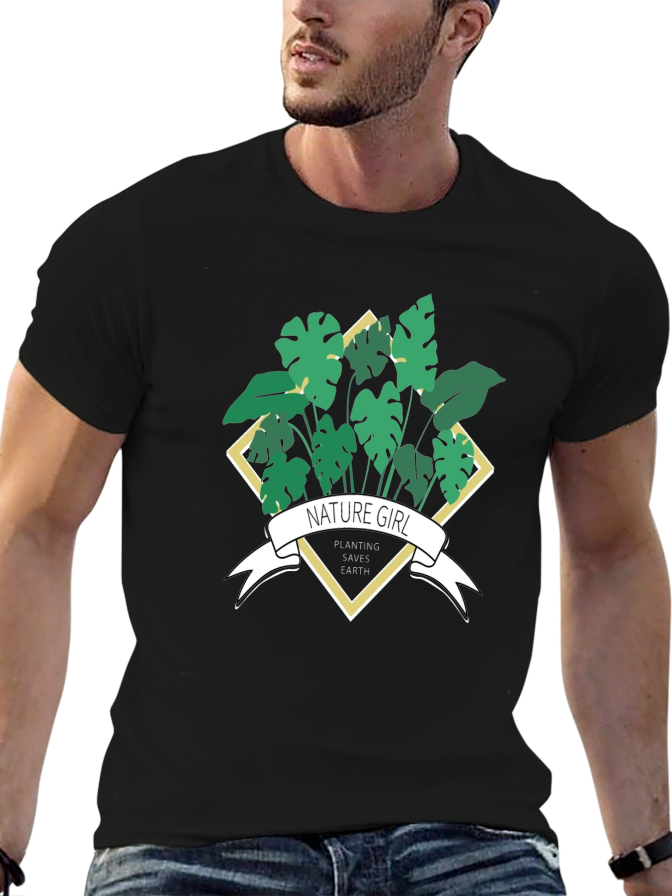 Nature Girl Planting Saves Earth T-Shirt
