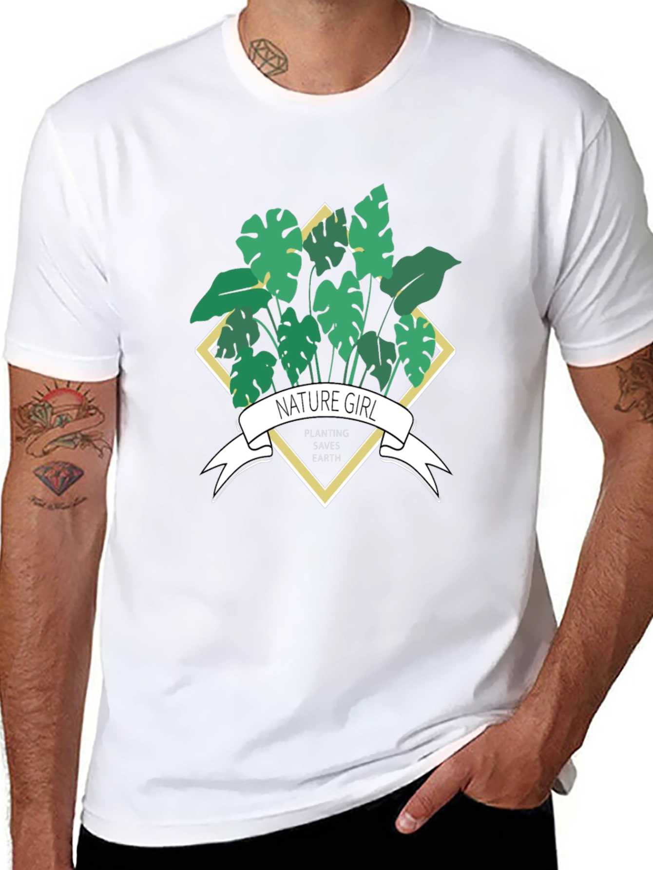 Nature Girl Planting Saves Earth T-Shirt