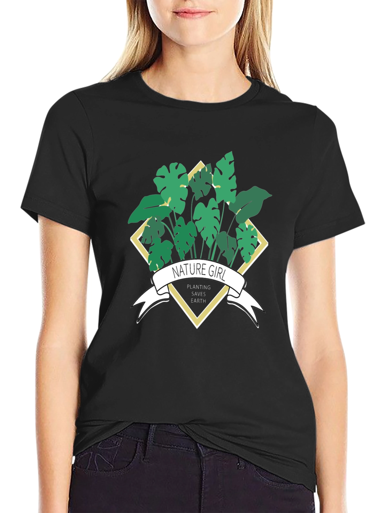 Nature Girl Planting Saves Earth T-Shirt
