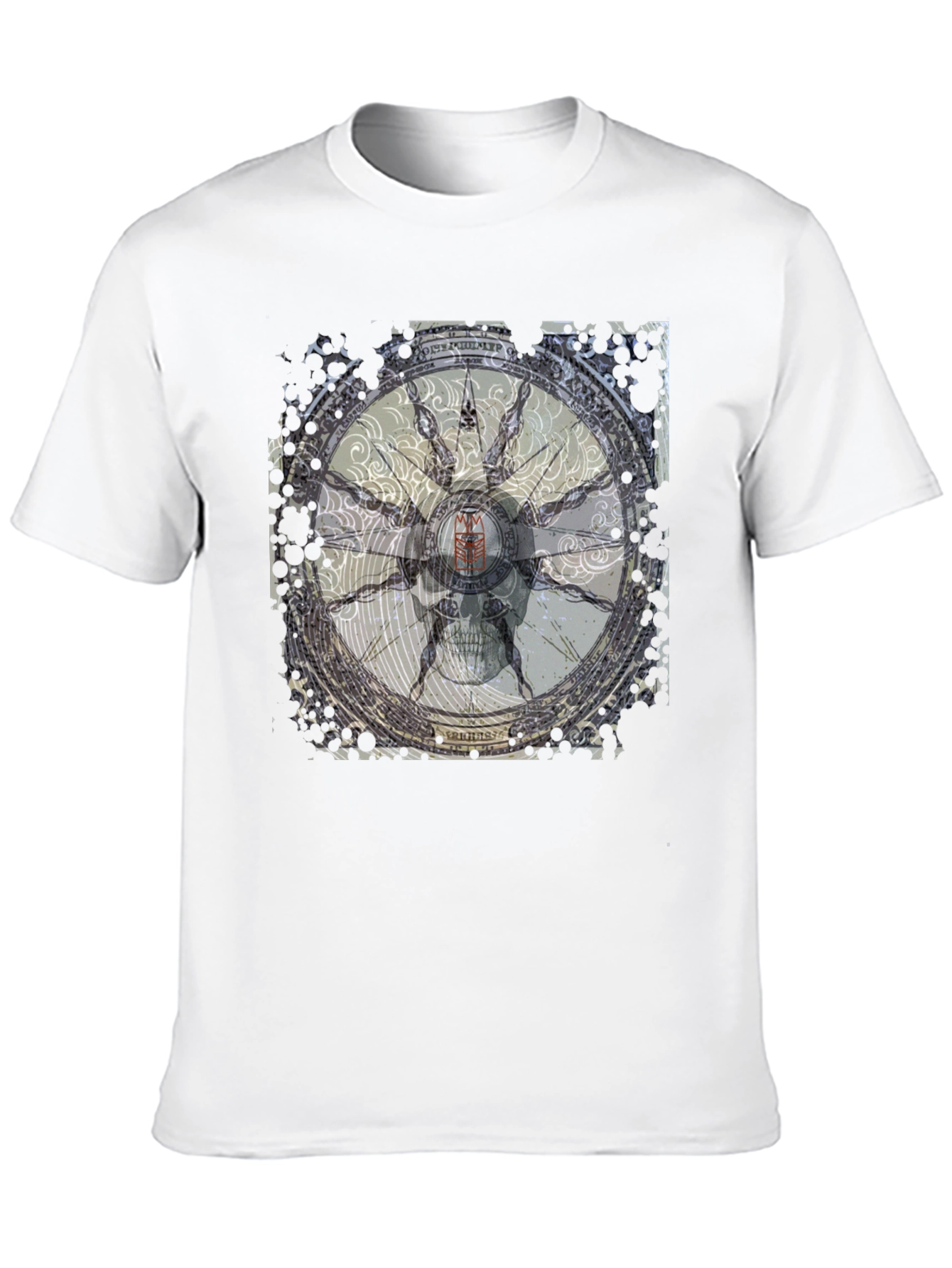 Skull Compass Black T-Shirt - Unique Graphic Tee