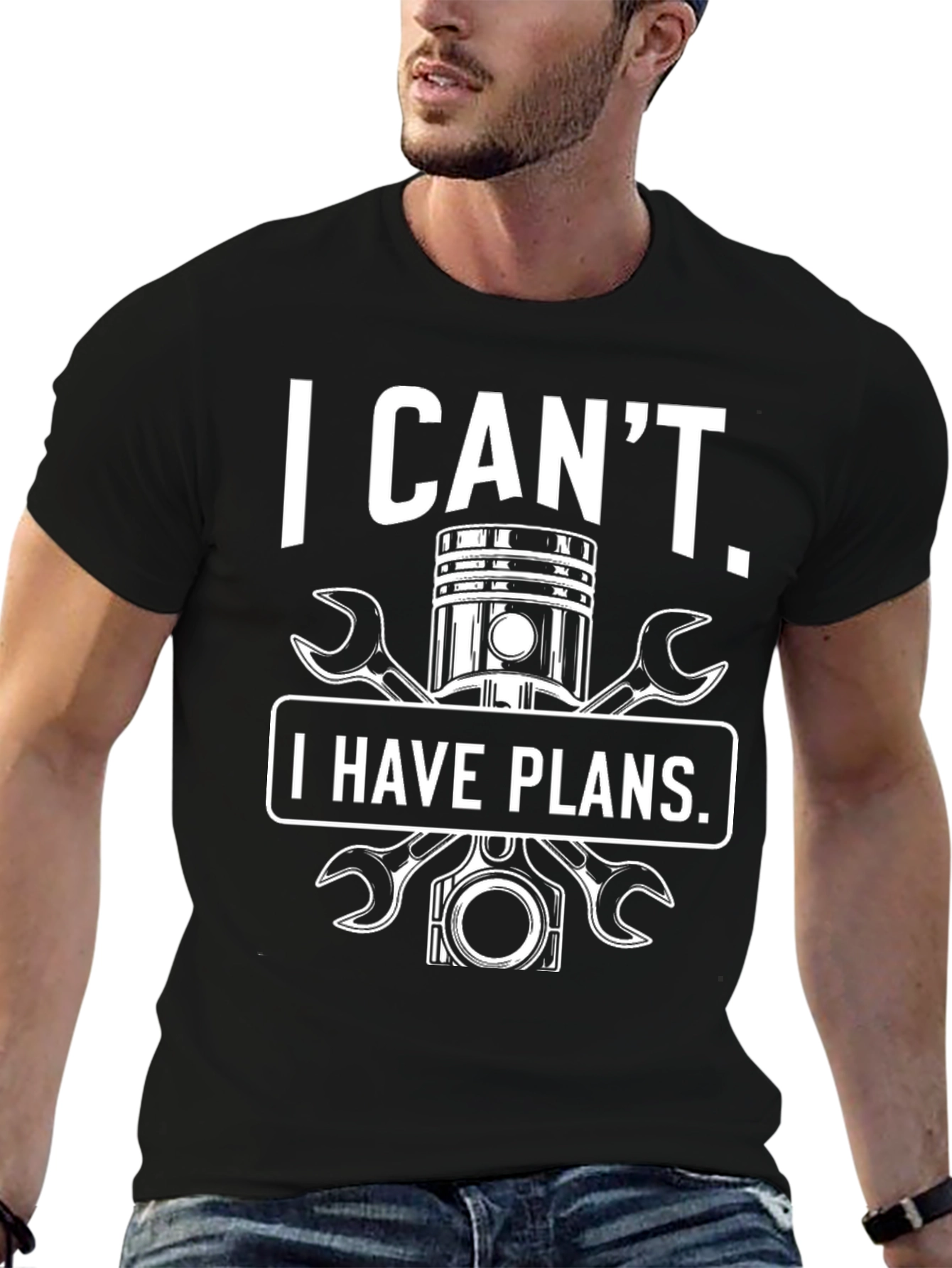 Mechanic I Cant I Have Plans Graphic T-Shirt