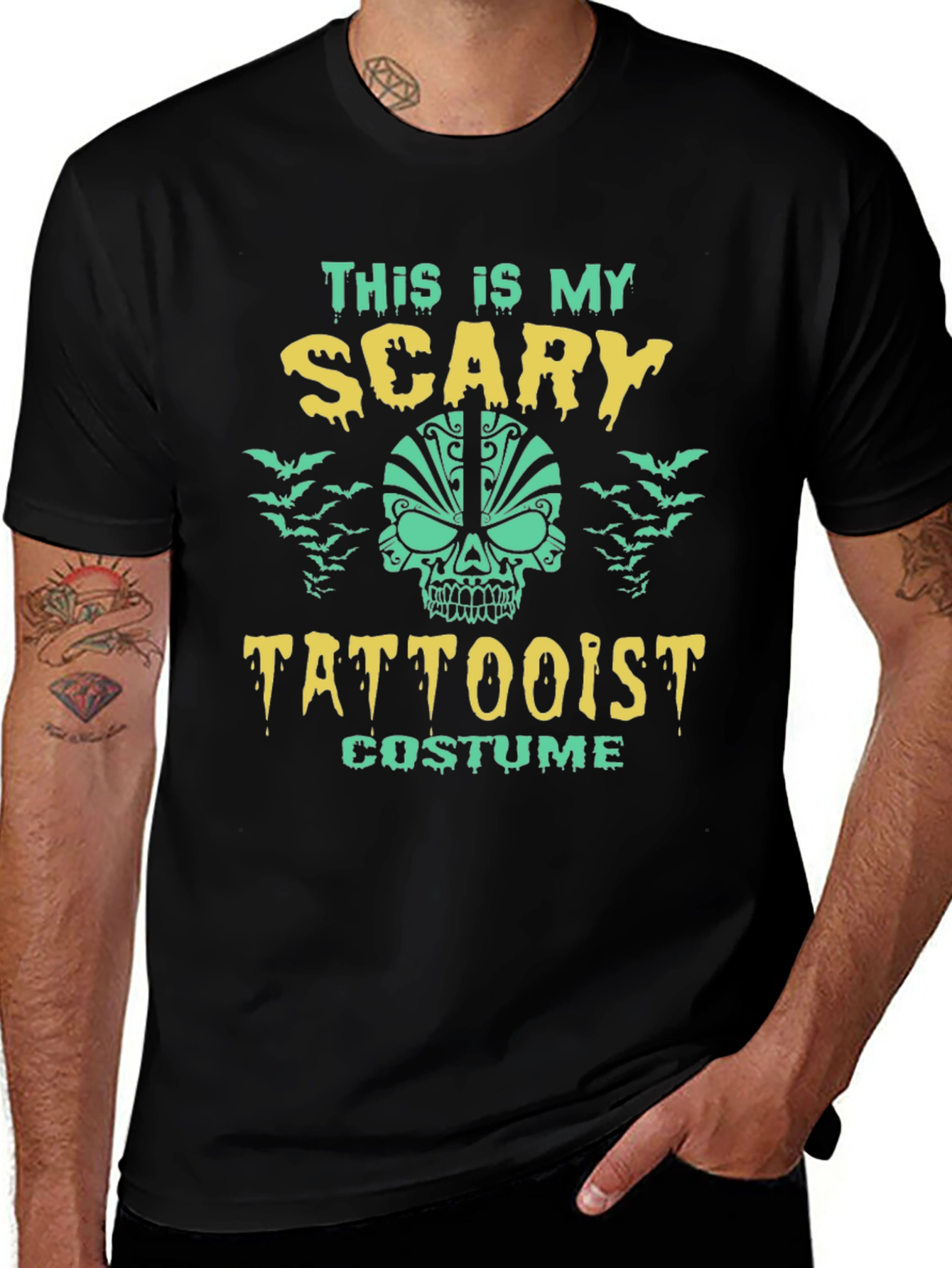 Scary Tattooist Costume Halloween T-Shirt