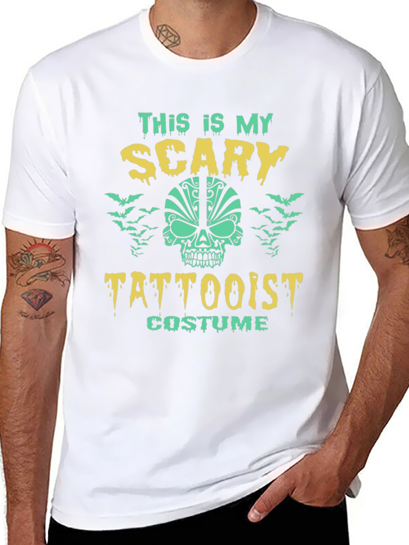 Scary Tattooist Costume Halloween T-Shirt