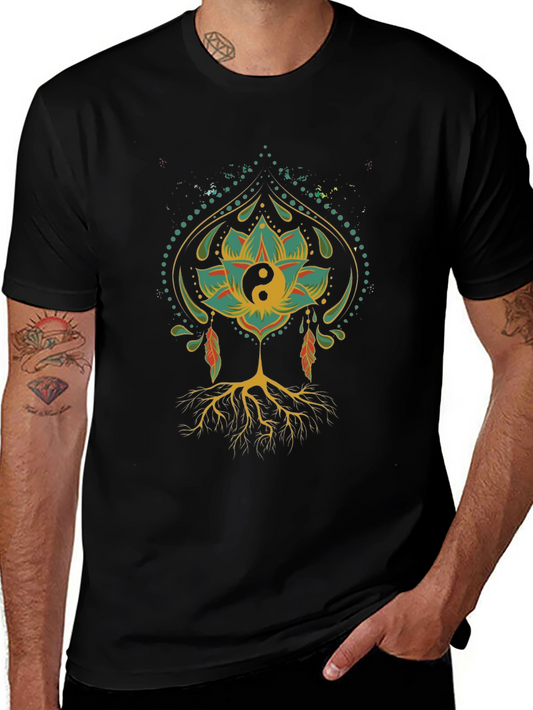Yin Yang Lotus Root T-Shirt - Relaxed Fit