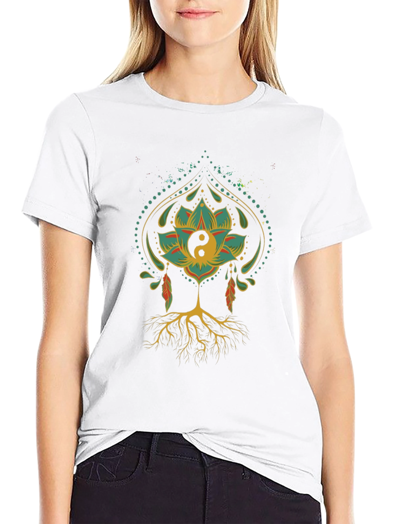 Yin Yang Lotus Root T-Shirt - Relaxed Fit