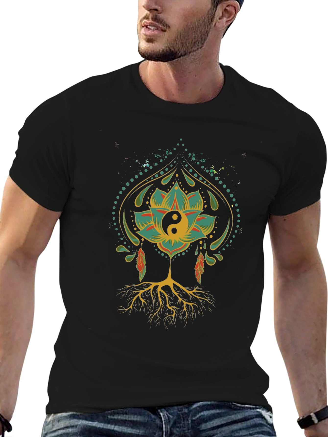 Yin Yang Lotus Root T-Shirt - Relaxed Fit