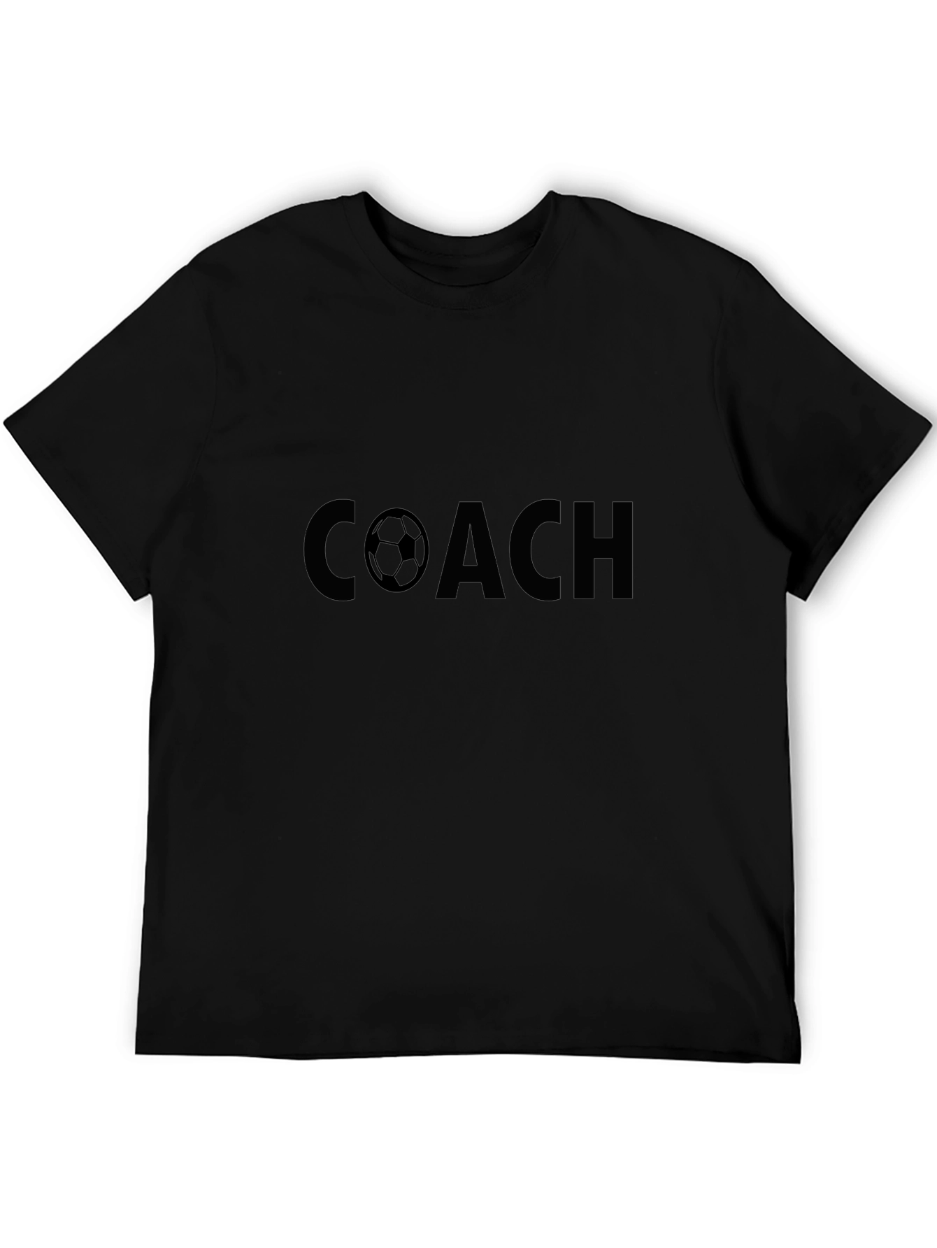 Soccer Coach T-Shirt - Black Cotton Tee