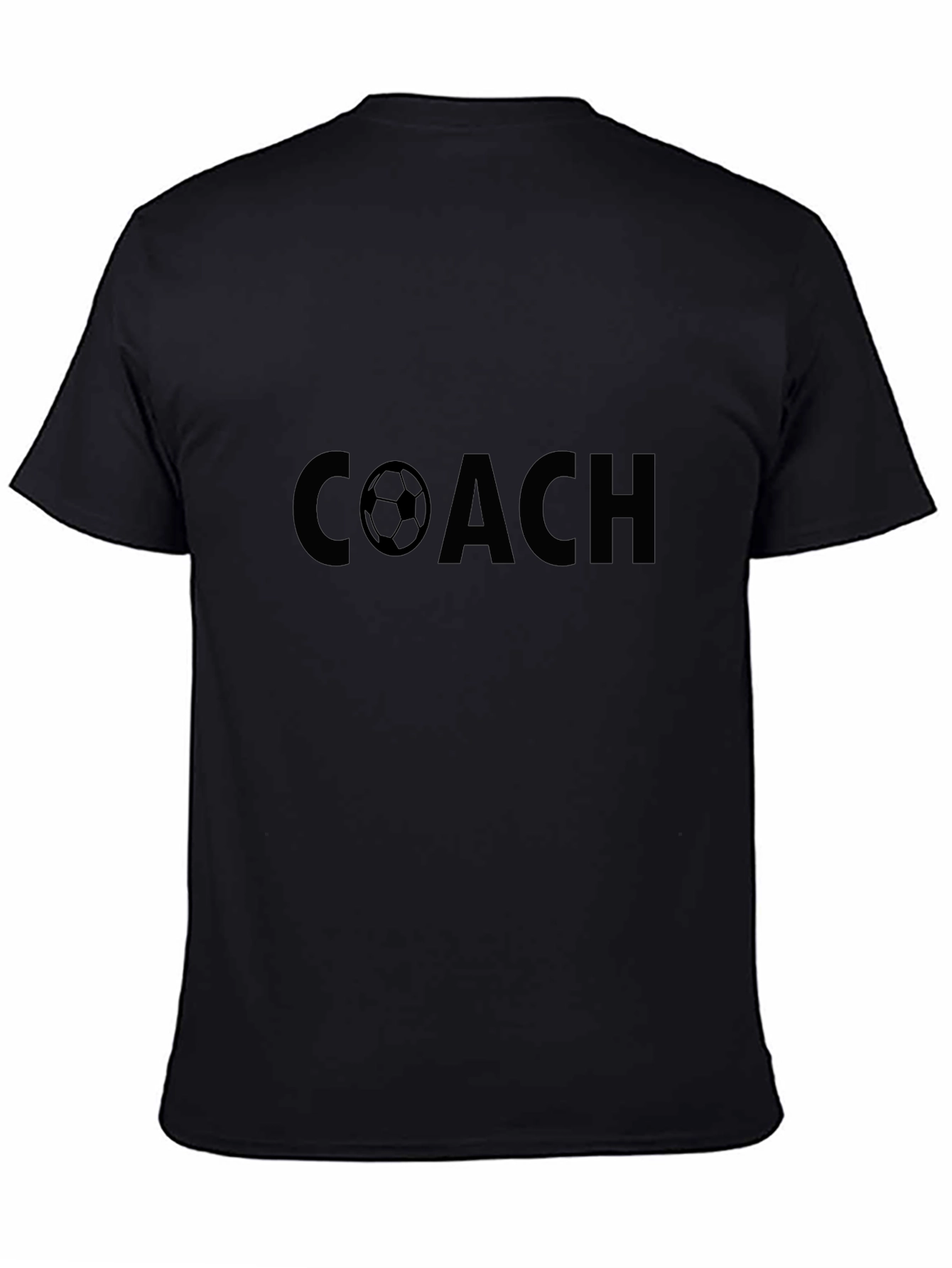 Soccer Coach T-Shirt - Black Cotton Tee