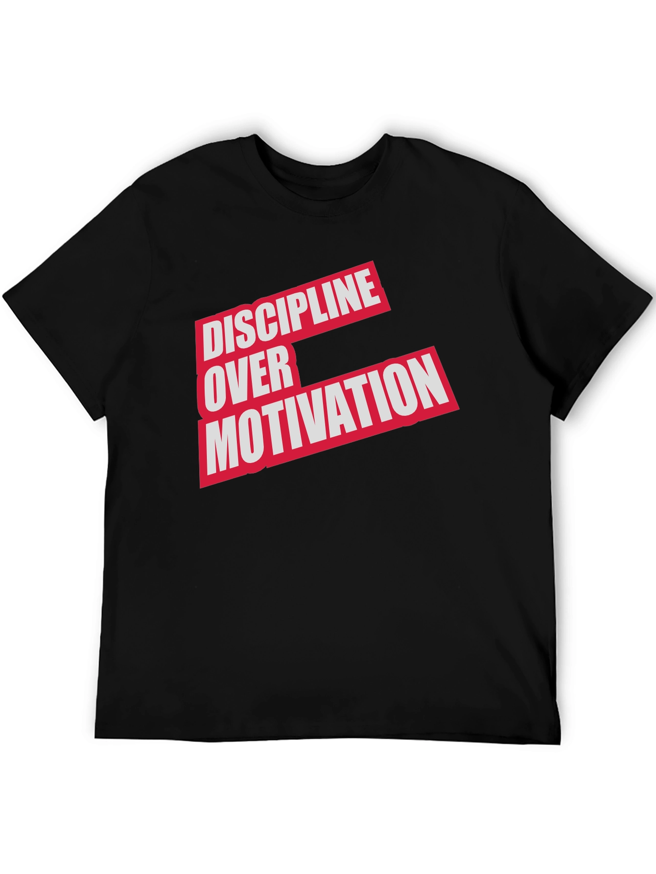 Discipline Over Motivation Graphic Tee - Mens Black T-Shirt