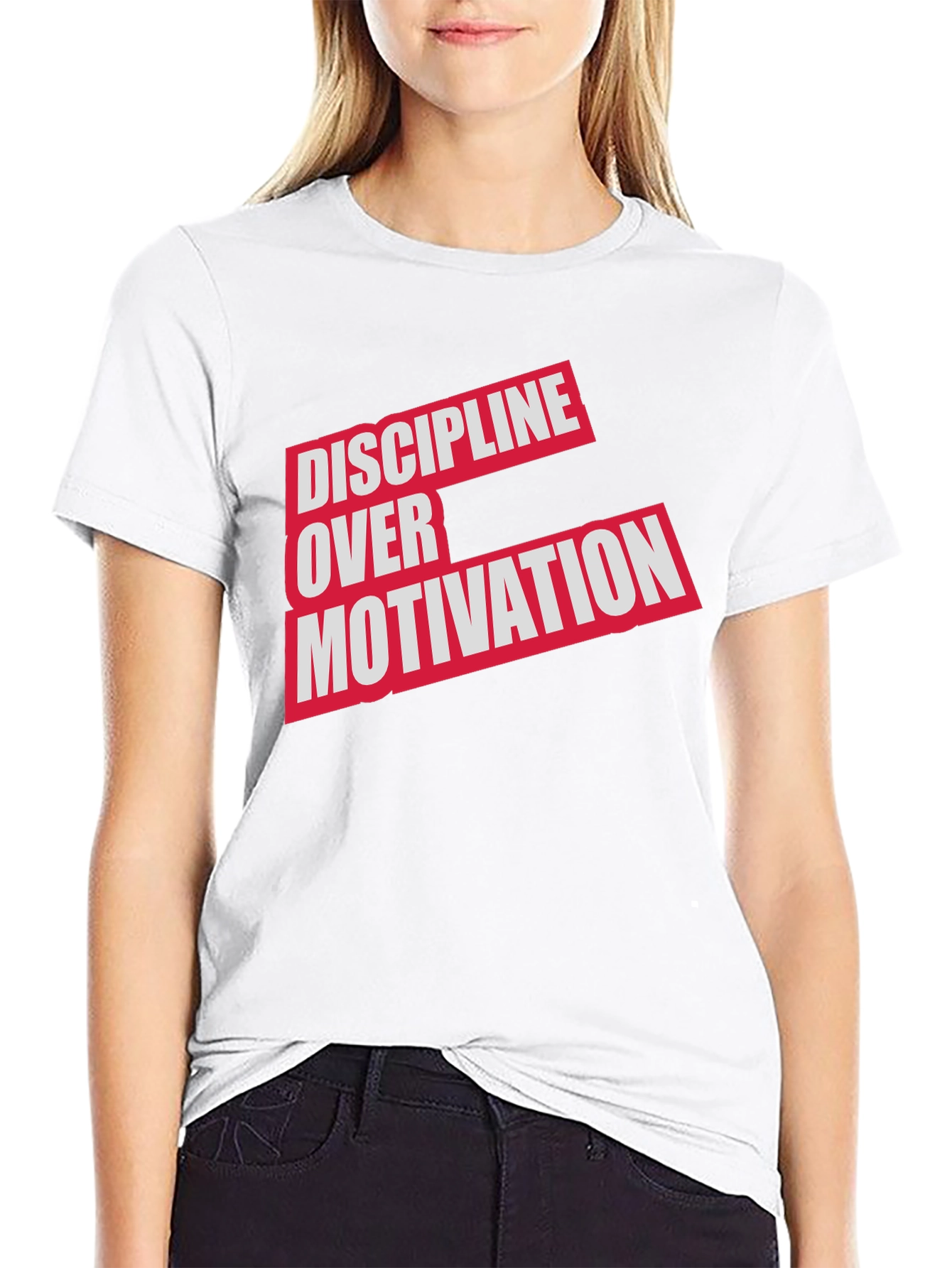 Discipline Over Motivation Graphic Tee - Mens Black T-Shirt