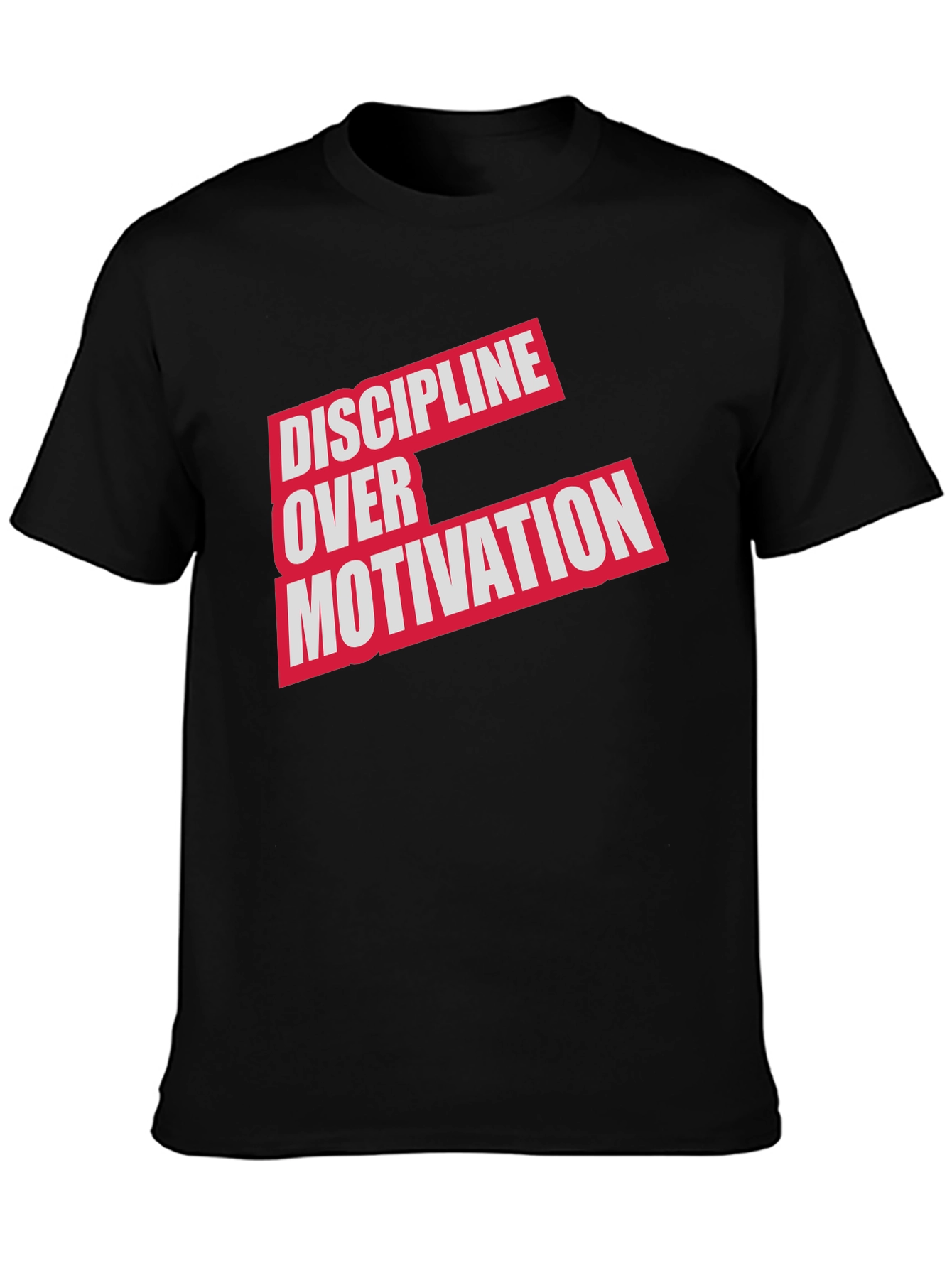 Discipline Over Motivation Graphic Tee - Mens Black T-Shirt