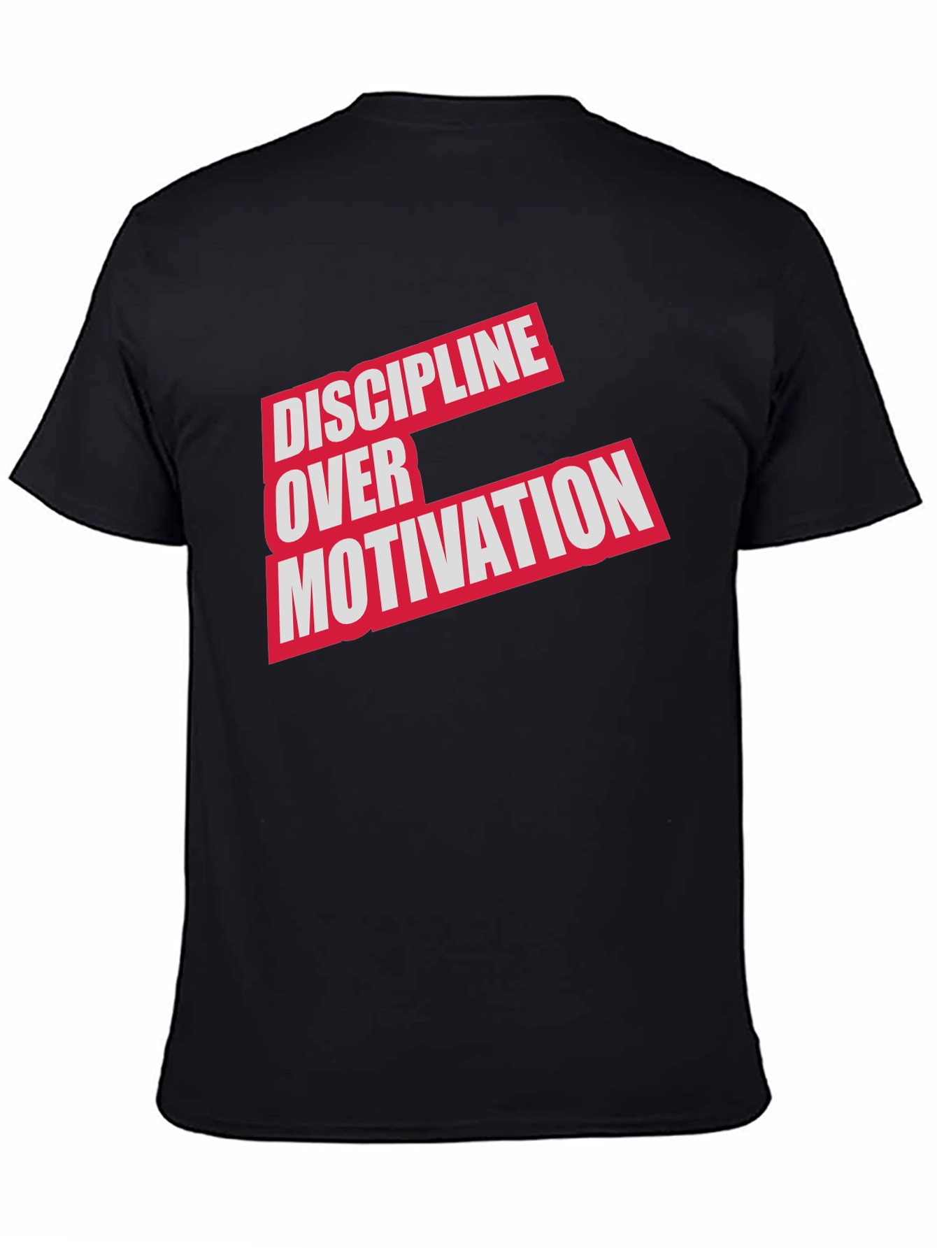 Discipline Over Motivation Graphic Tee - Mens Black T-Shirt
