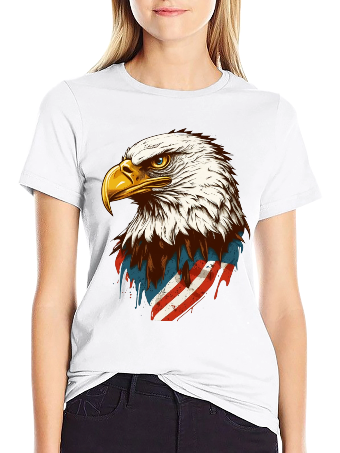 Eagle USA Flag Graphic T-Shirt