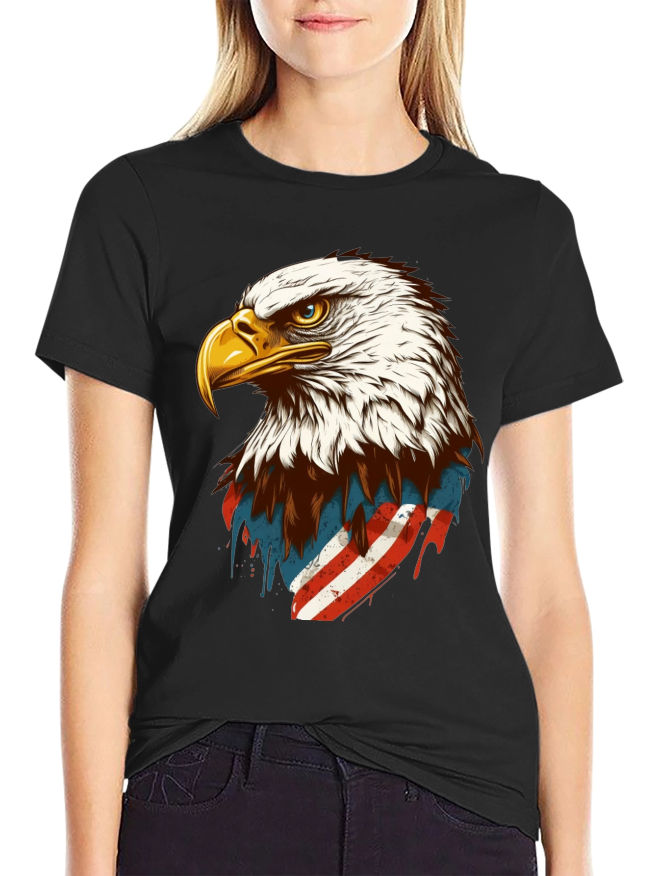 Eagle USA Flag Graphic T-Shirt