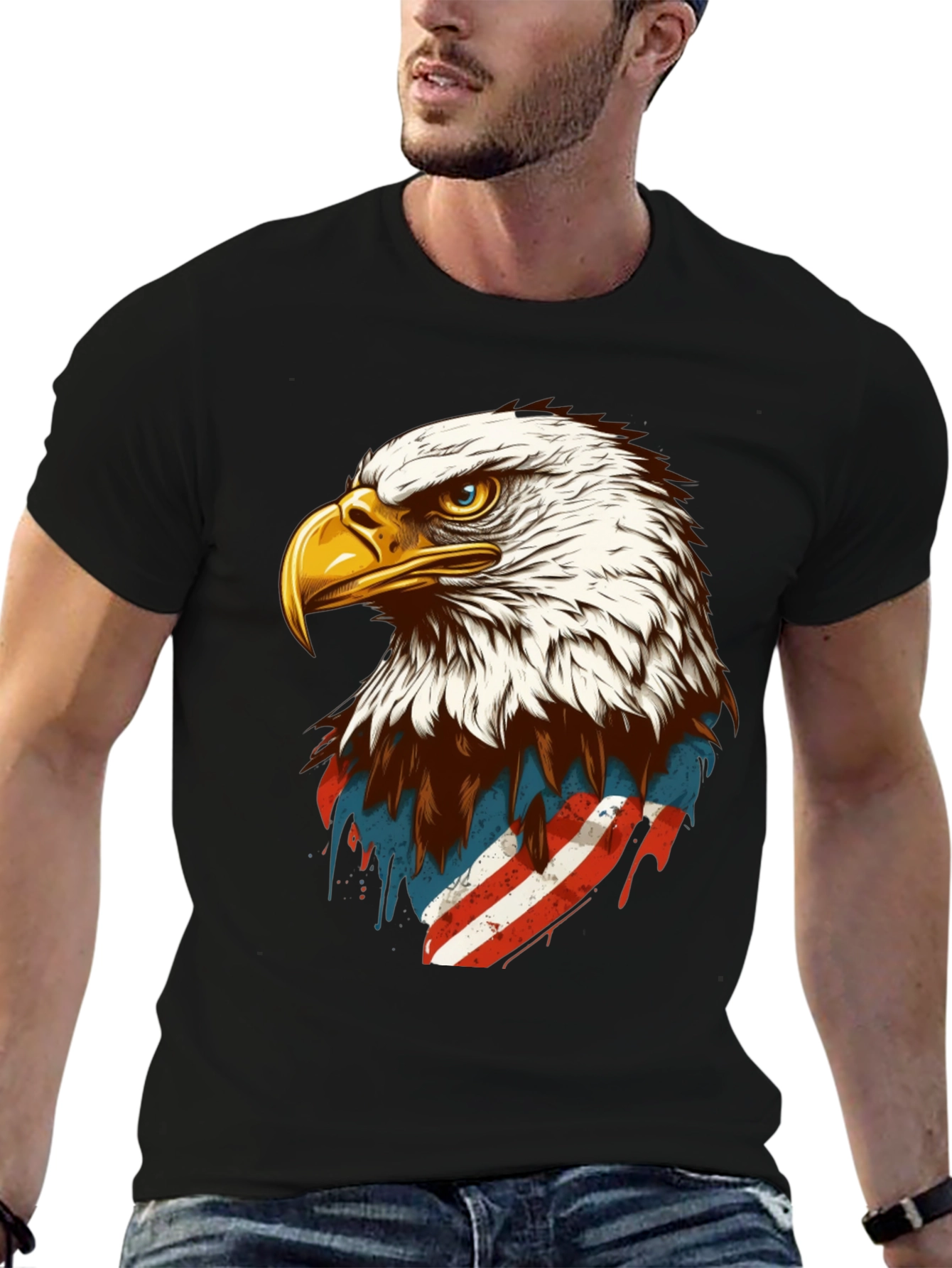 Eagle USA Flag Graphic T-Shirt
