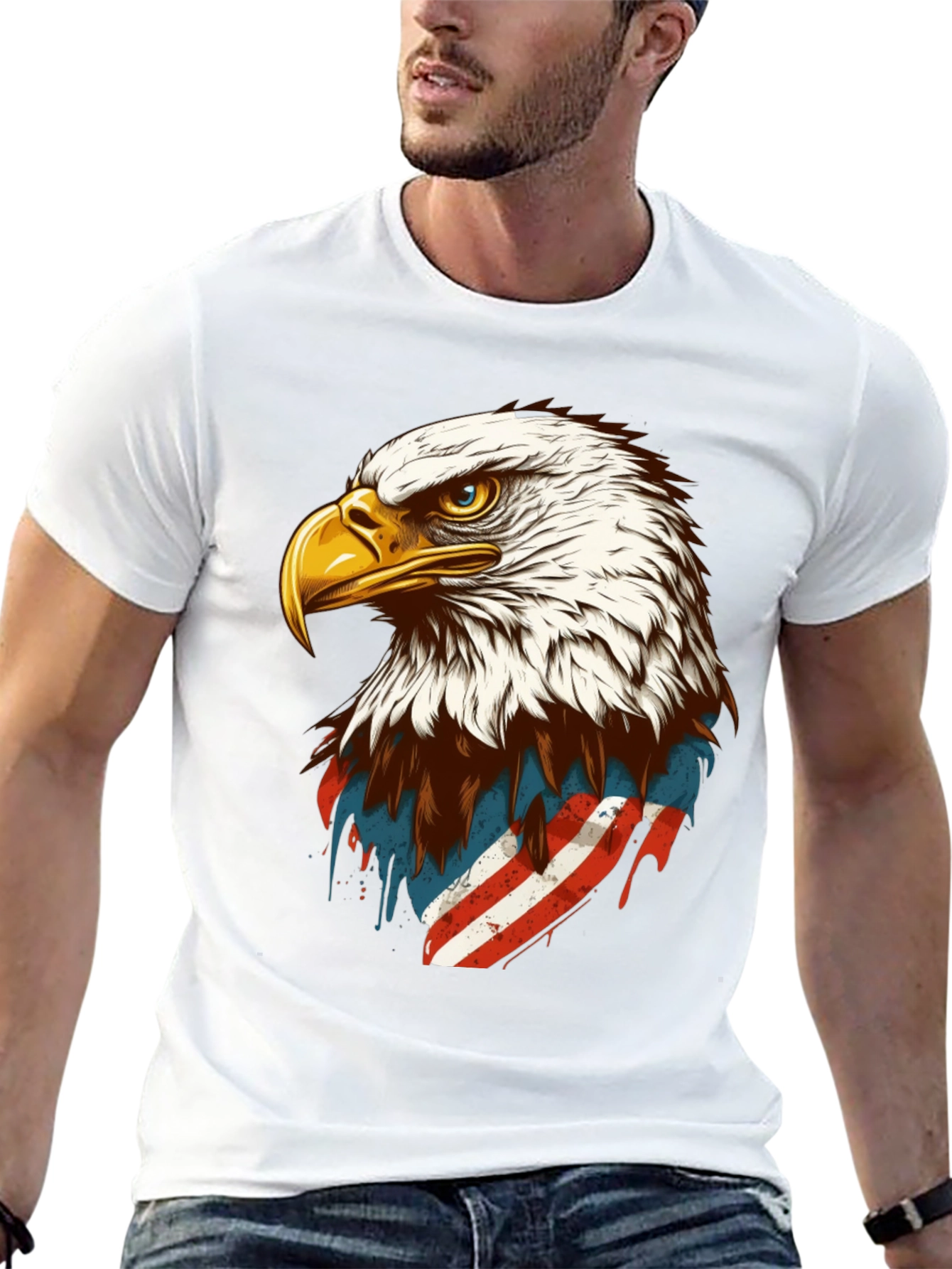 Eagle USA Flag Graphic T-Shirt