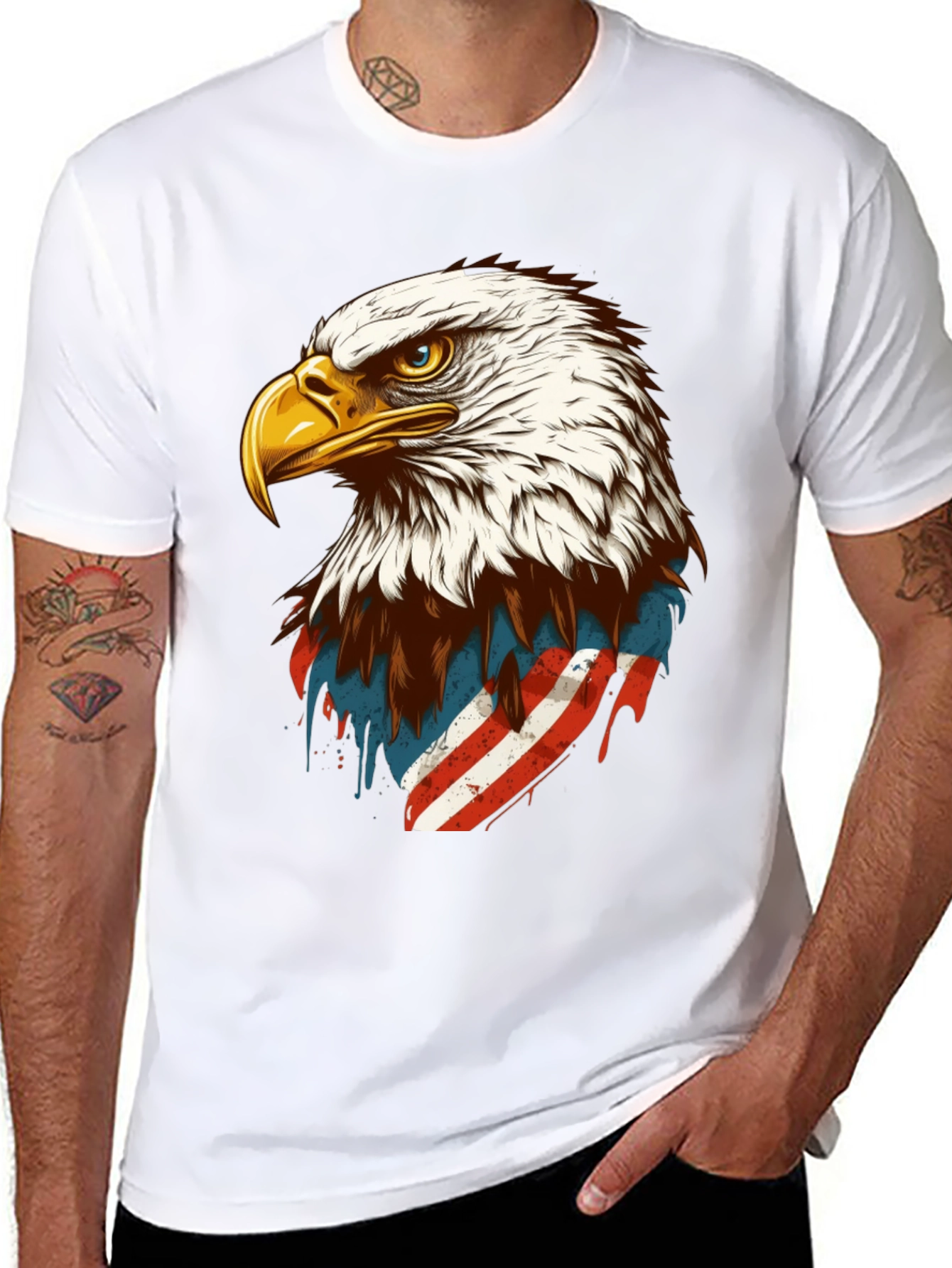Eagle USA Flag Graphic T-Shirt