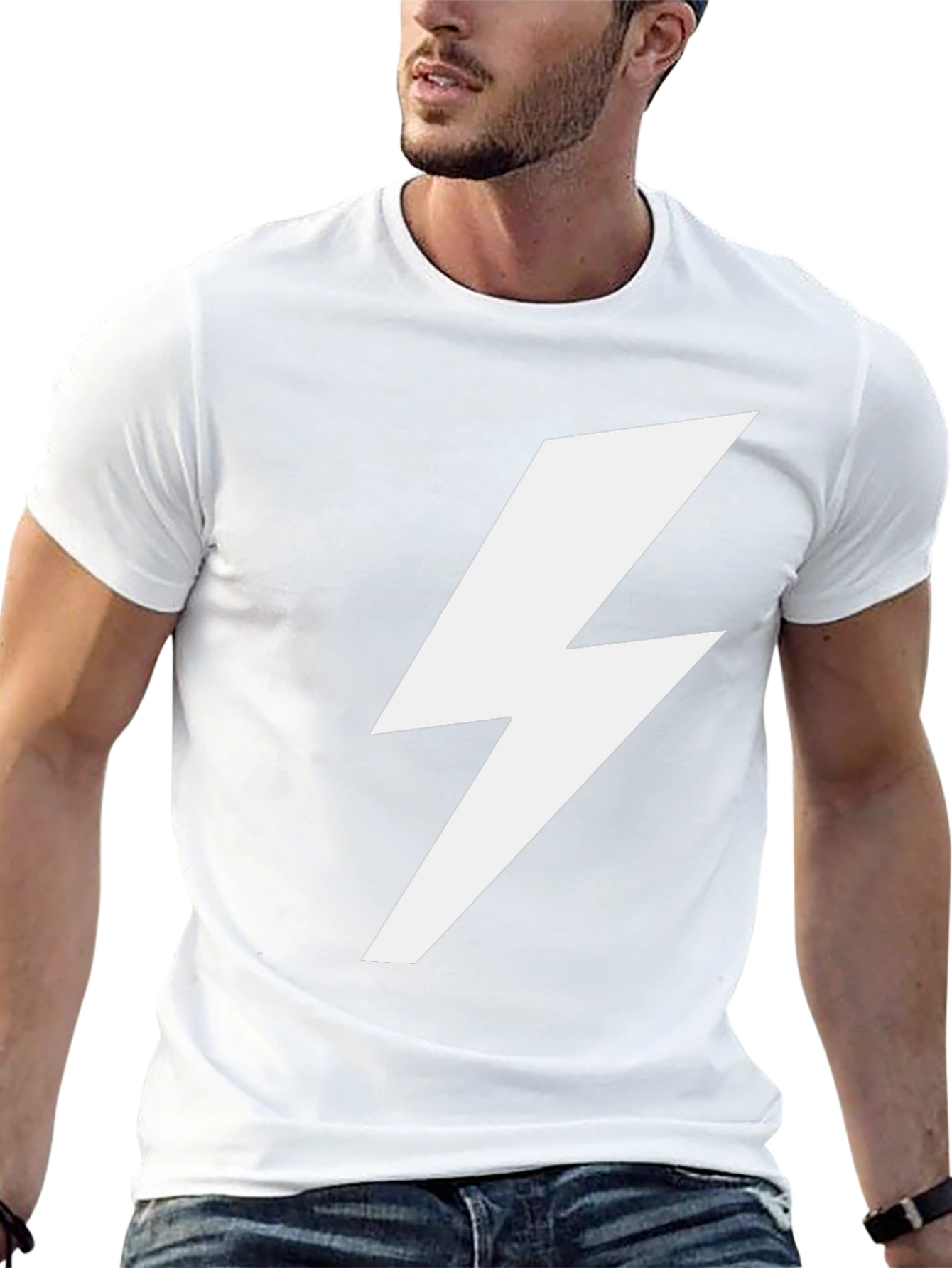 Lightning Bolt Graphic Tee - Black