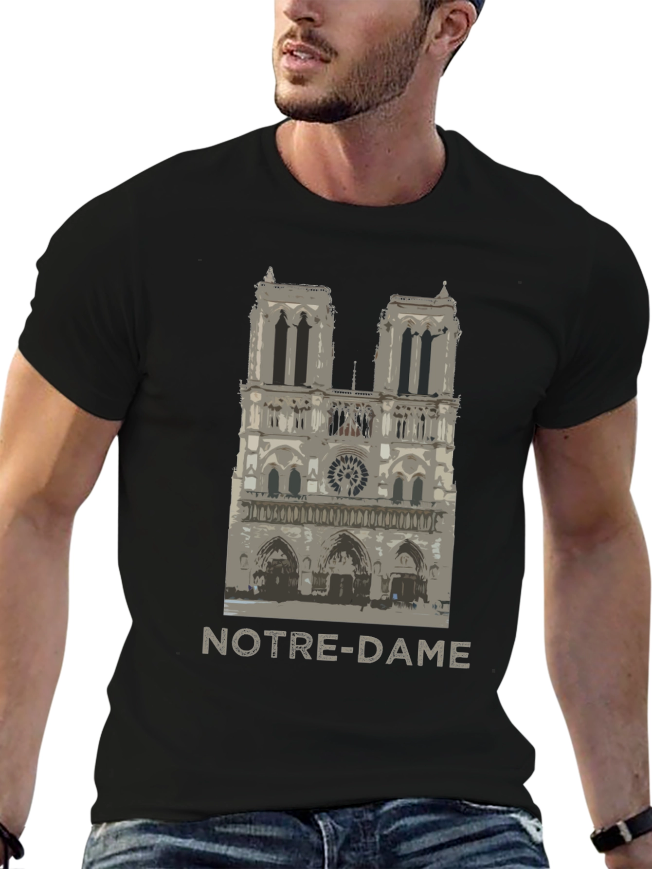 Notre-Dame Graphic Tee - Paris Landmark T-Shirt