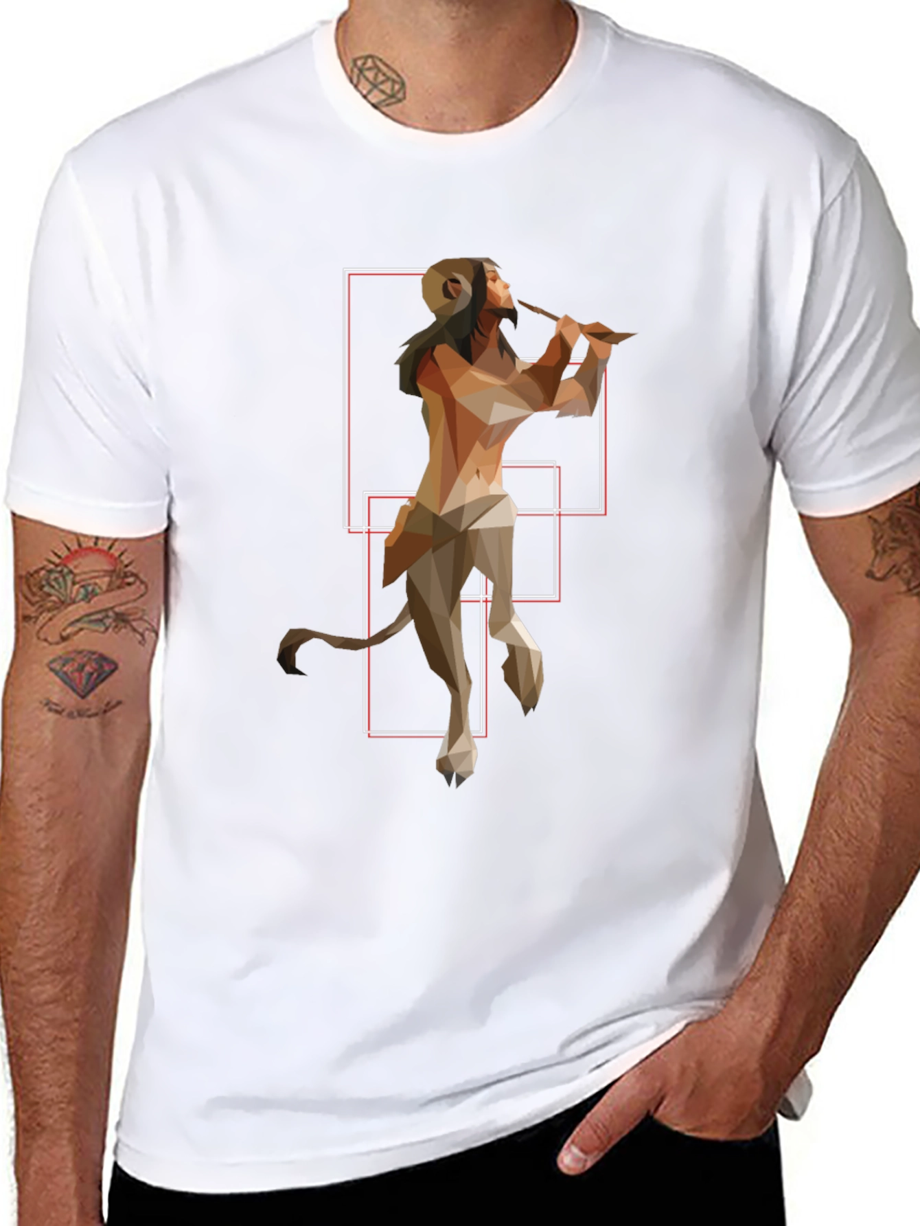 Geometric Centaur T-Shirt - Mythical Style
