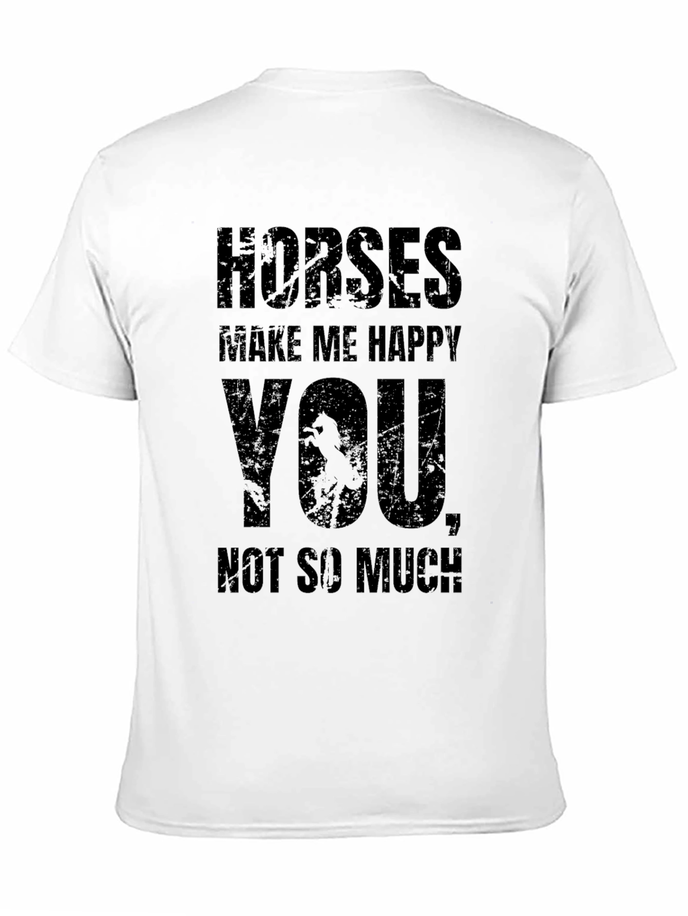 Horses Make Me Happy T-Shirt Funny Equestrian Tee
