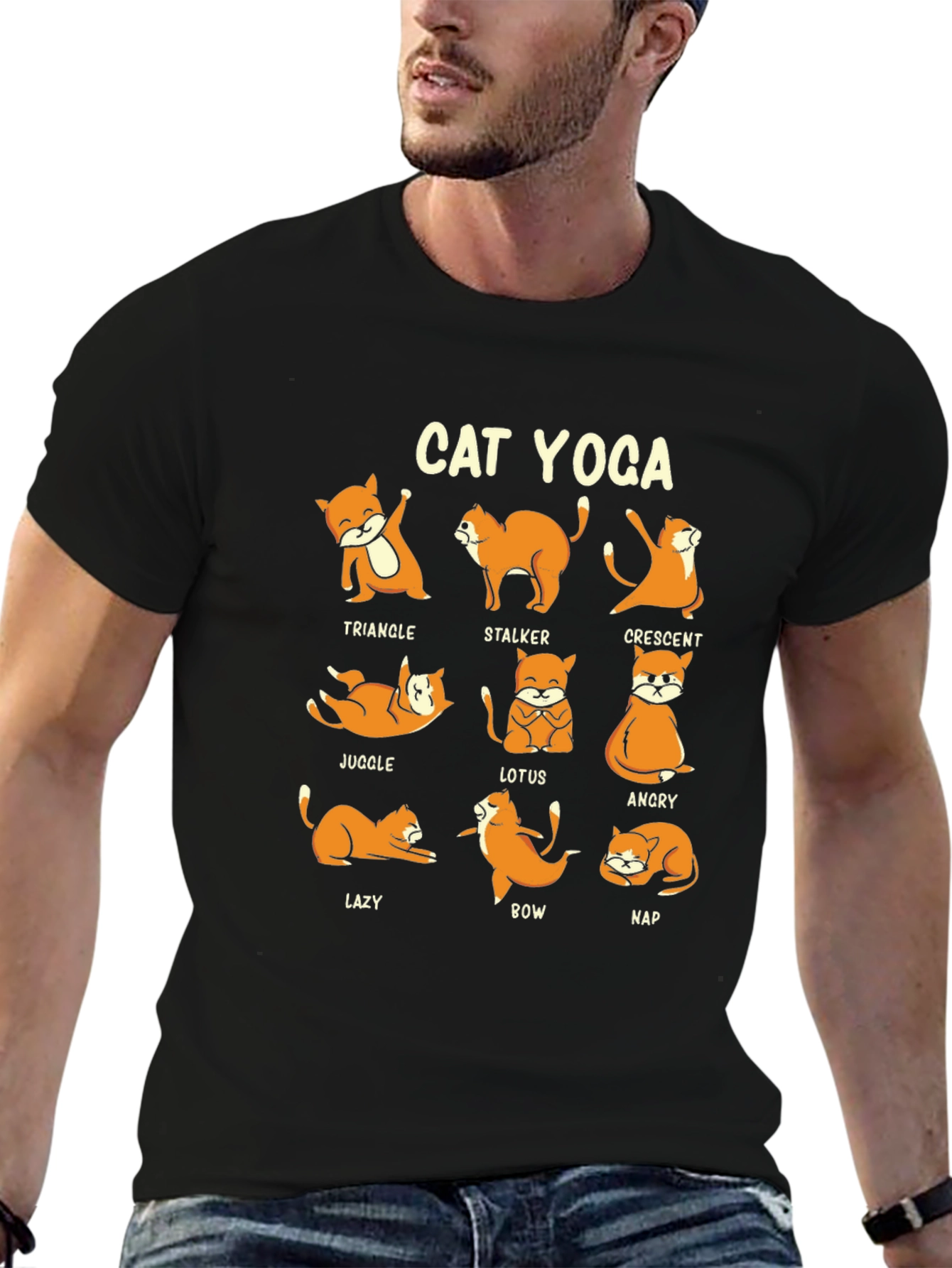Cat Yoga T-Shirt - Funny Animal Lover Tee