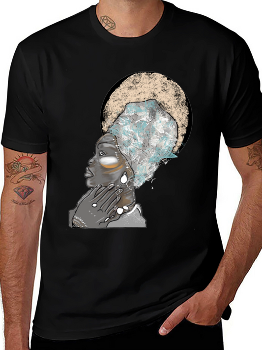Black T-Shirt - African Queen Graphic Tee