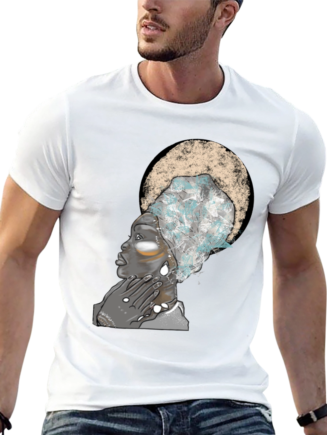 Black T-Shirt - African Queen Graphic Tee