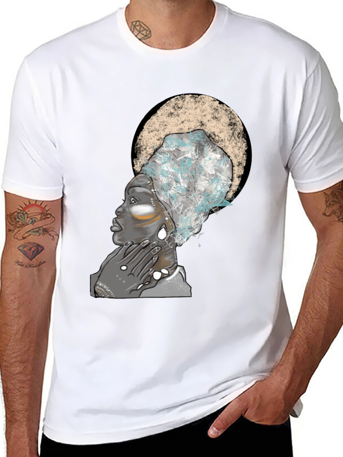 Black T-Shirt - African Queen Graphic Tee