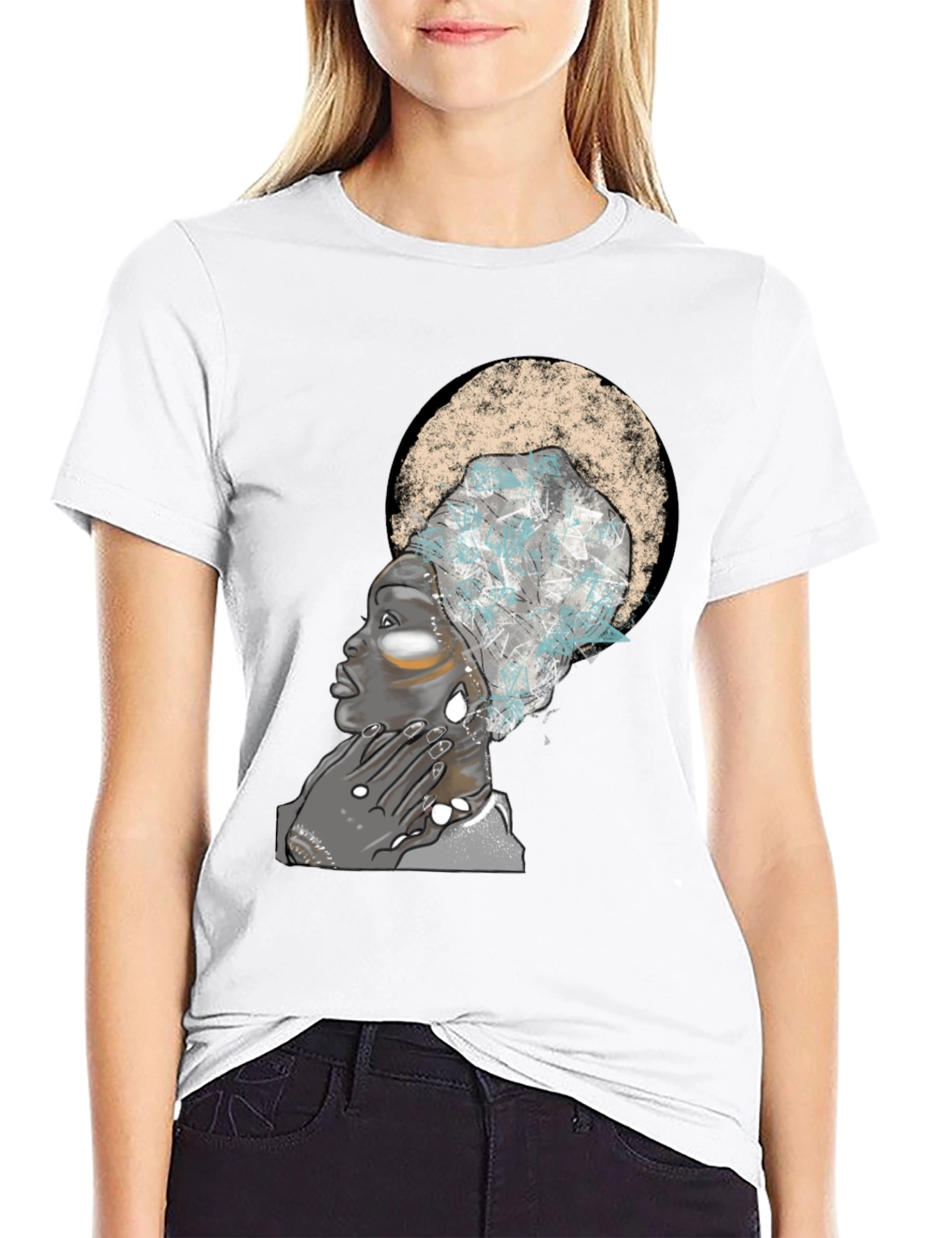 Black T-Shirt - African Queen Graphic Tee