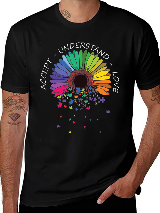 Autism Awareness T-Shirt - Accept Understand Love