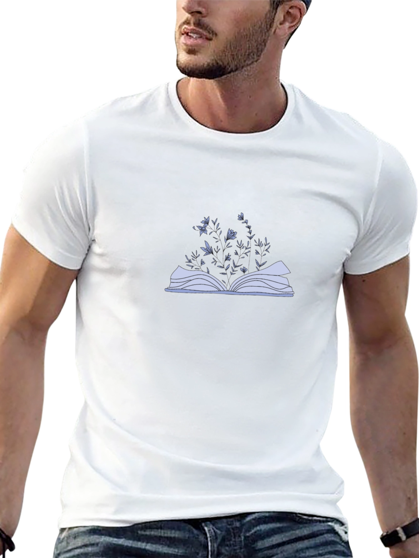 Floral Bookworm Tee - Read in Style
