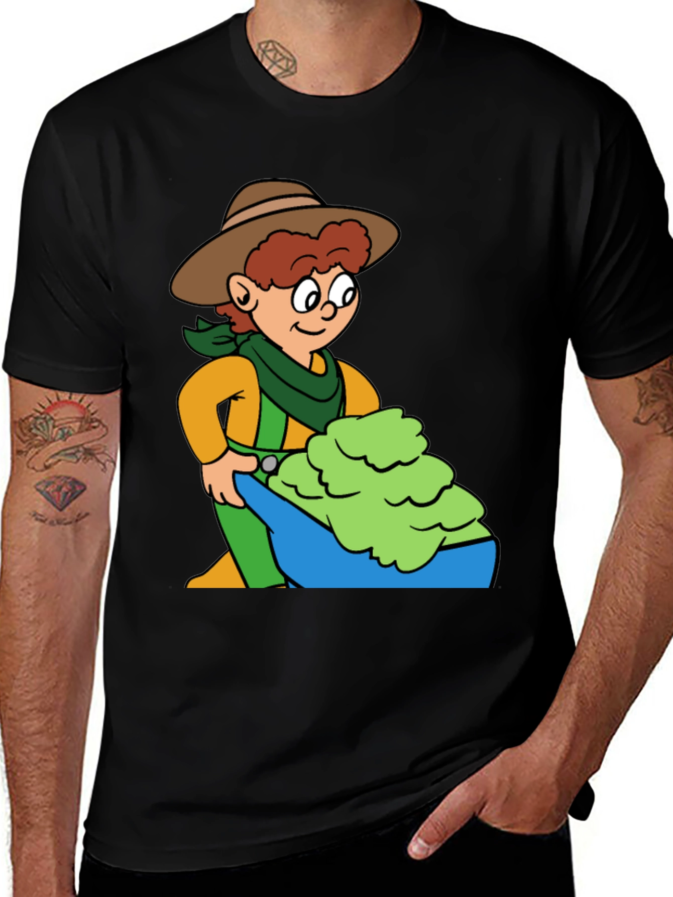 Cartoon Rancher Graphic Tee