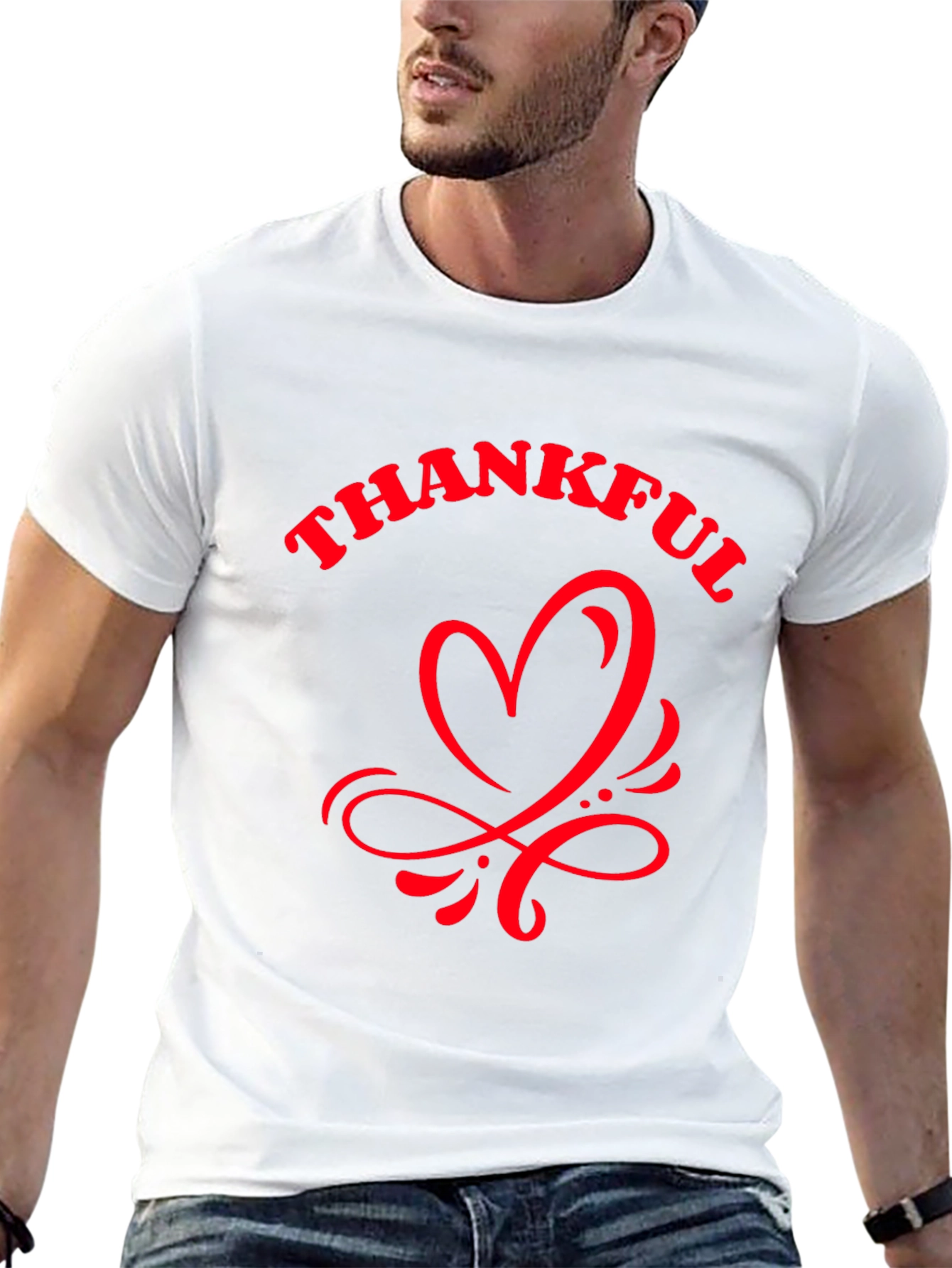 Thankful Heart Graphic Tee - Casual Comfort