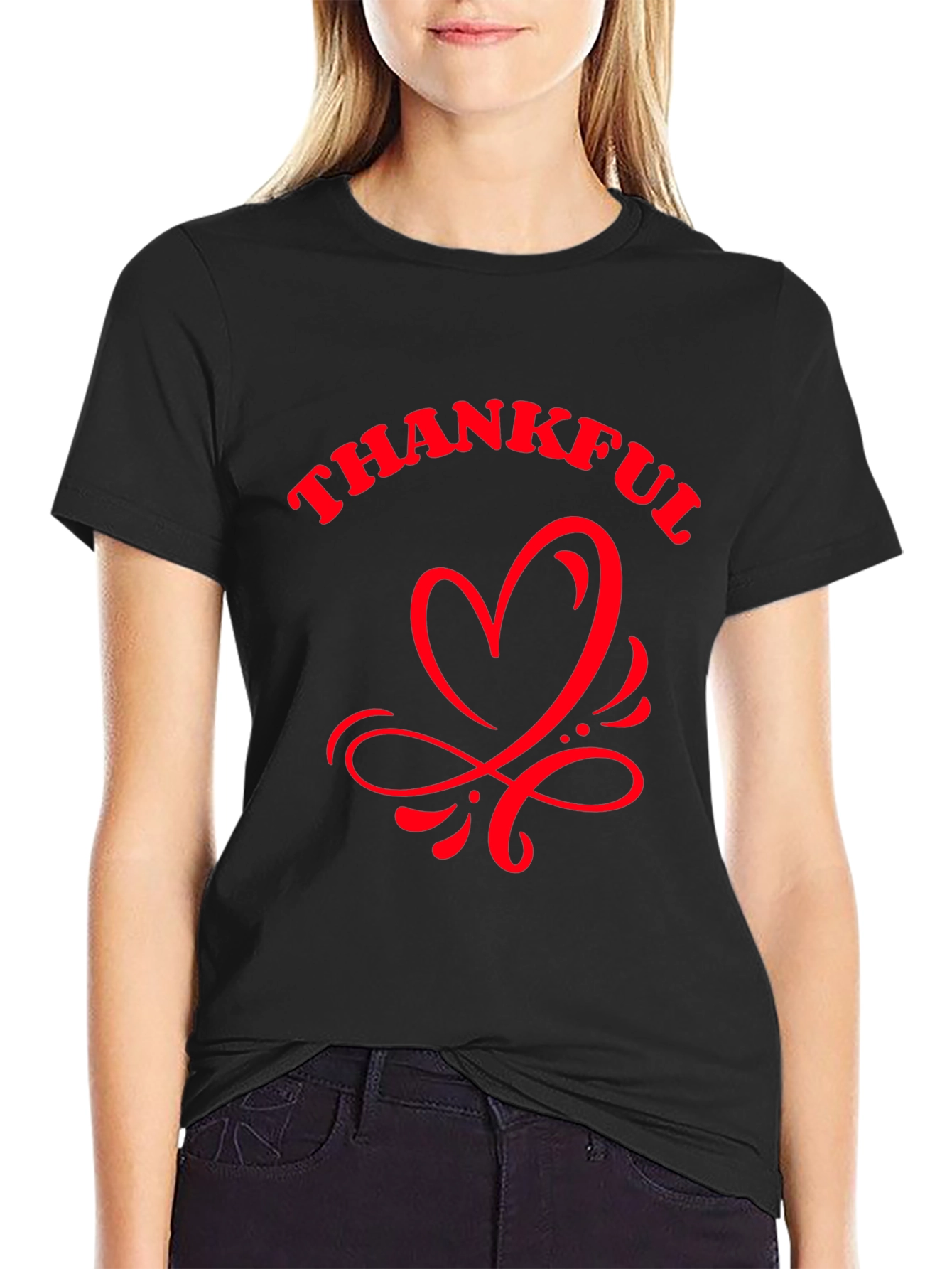Thankful Heart Graphic Tee - Casual Comfort