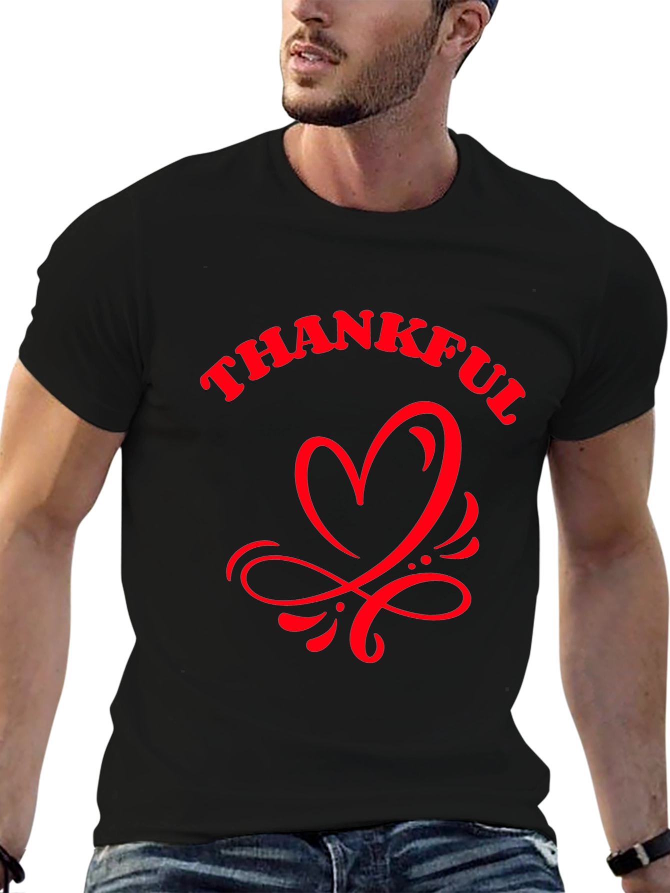 Thankful Heart Graphic Tee - Casual Comfort