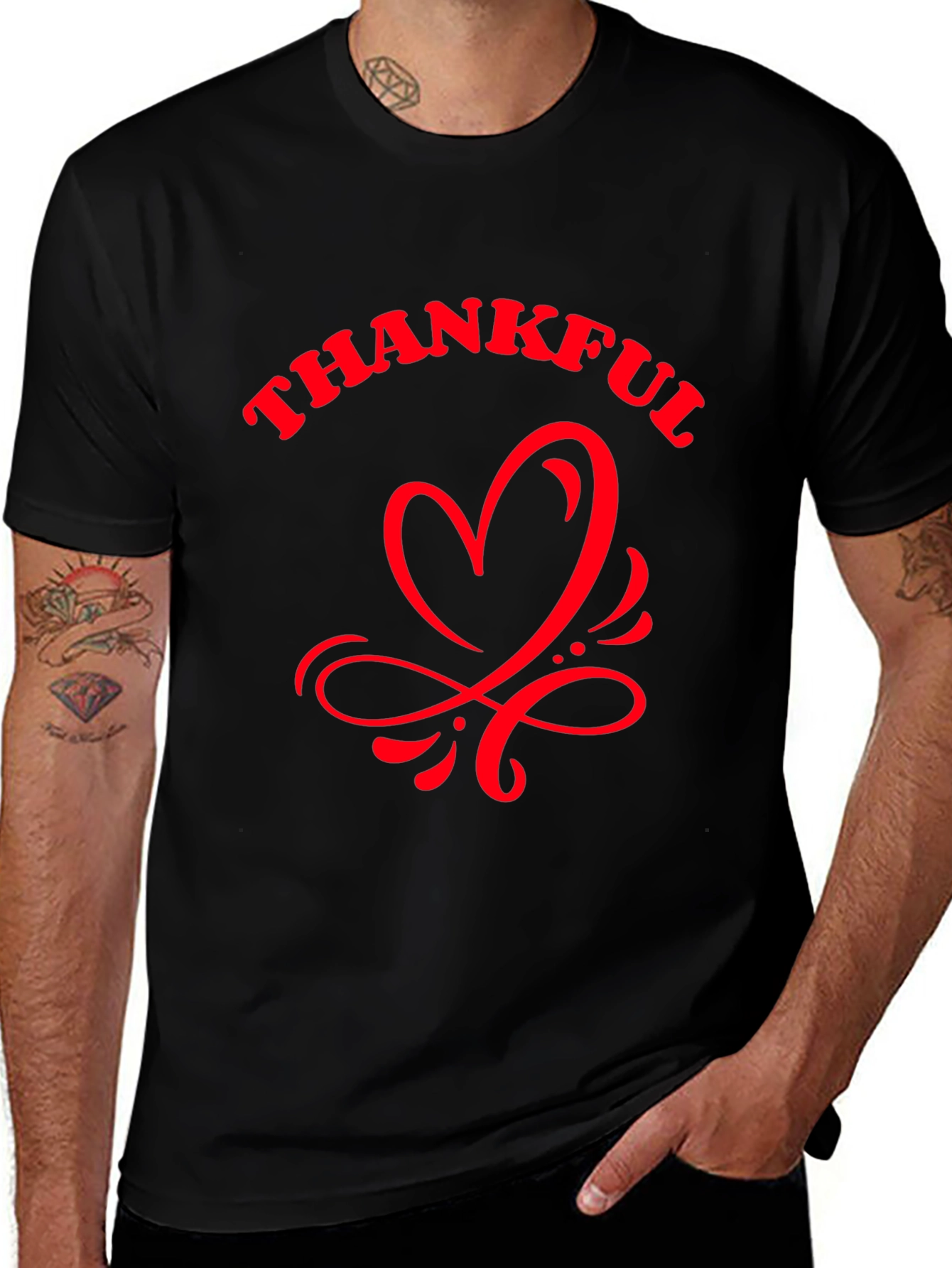 Thankful Heart Graphic Tee - Casual Comfort