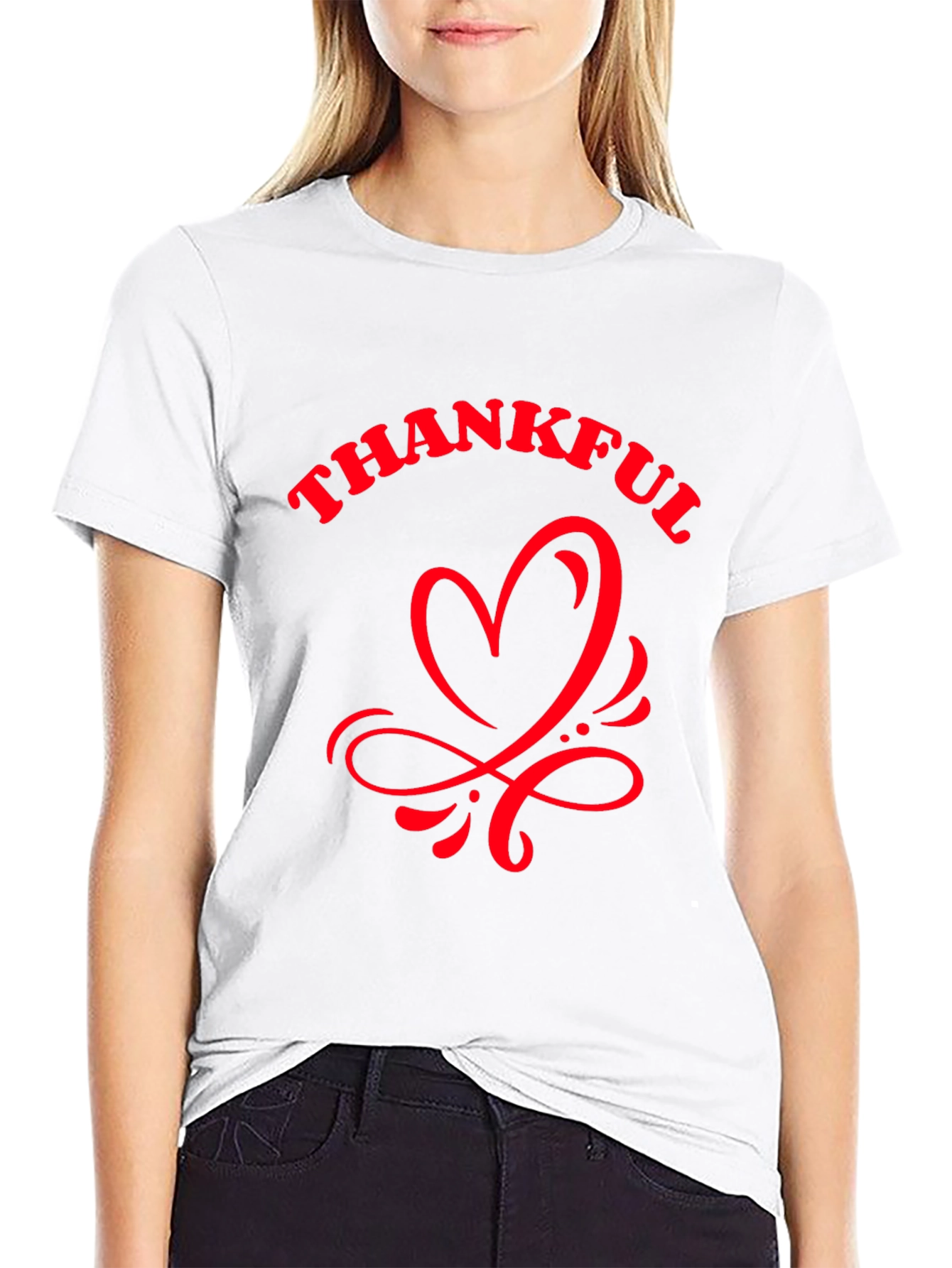 Thankful Heart Graphic Tee - Casual Comfort