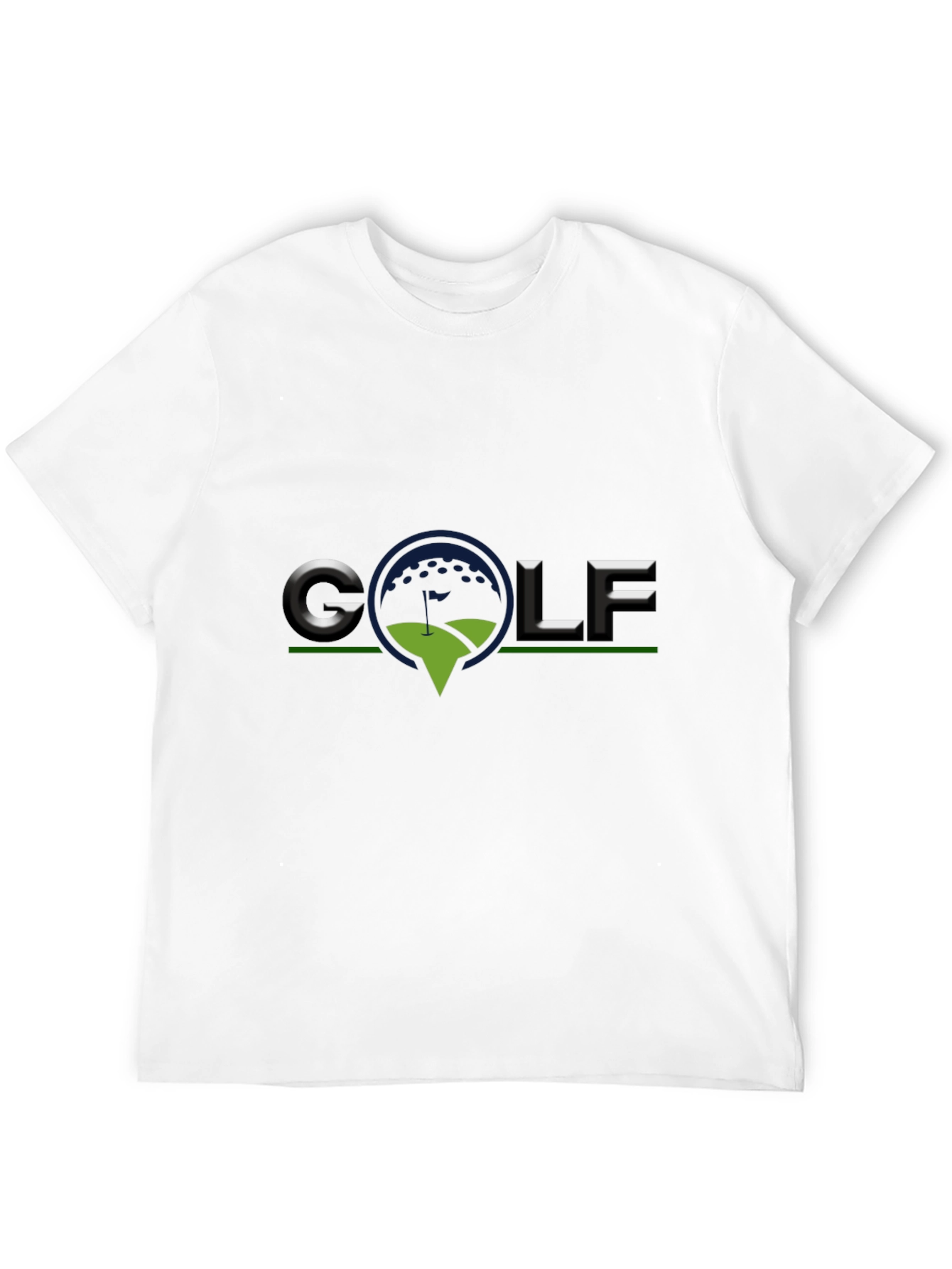 Golf Logo Black T-Shirt - Sporty Casual Tee