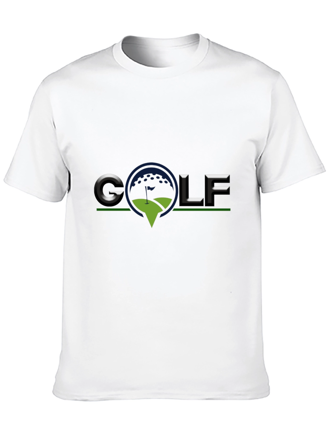 Golf Logo Black T-Shirt - Sporty Casual Tee