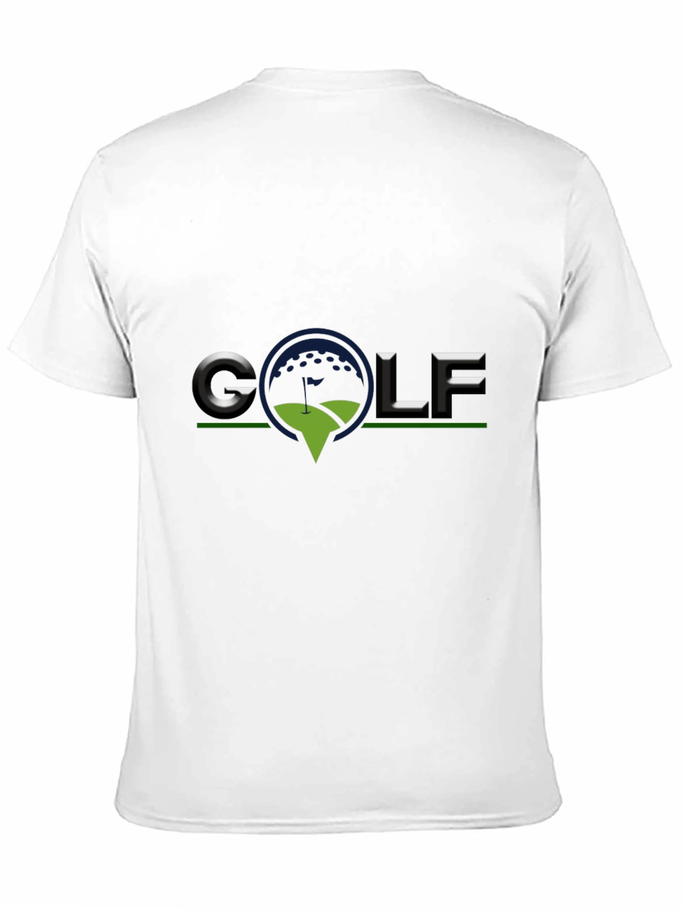 Golf Logo Black T-Shirt - Sporty Casual Tee