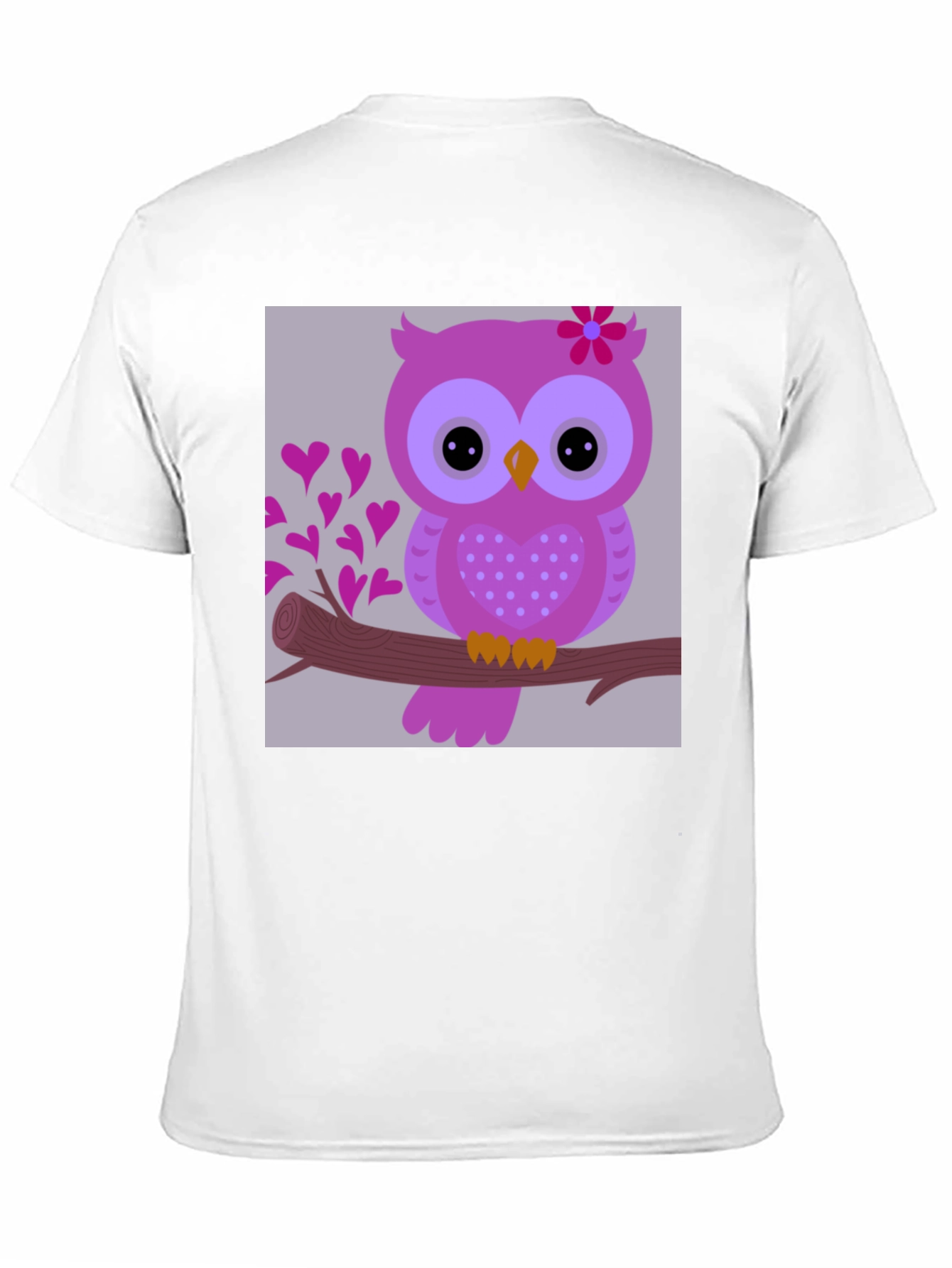 Cute Owl on Branch Graphic T-Shirt