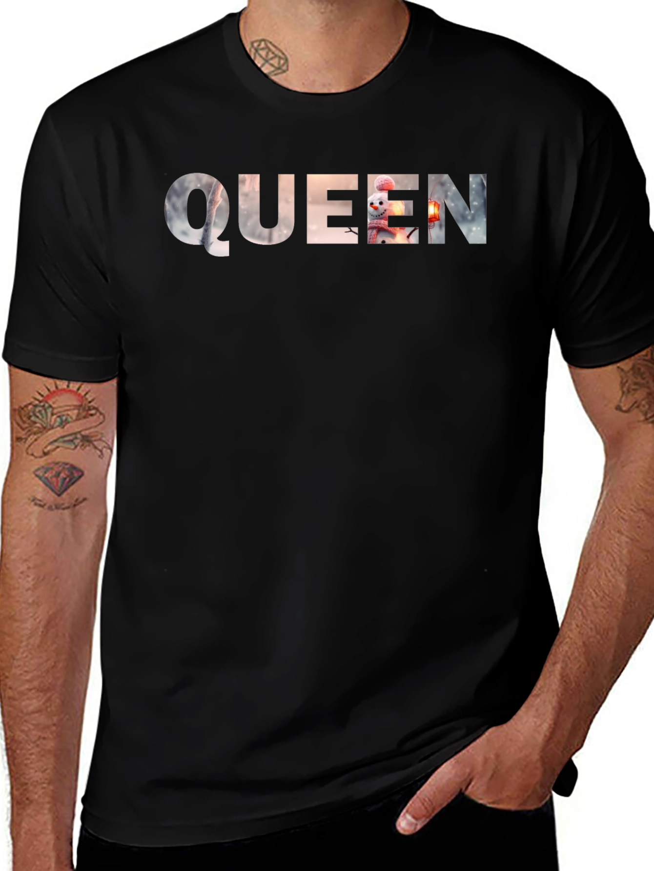 Queen Winter Wonderland T-Shirt - Black