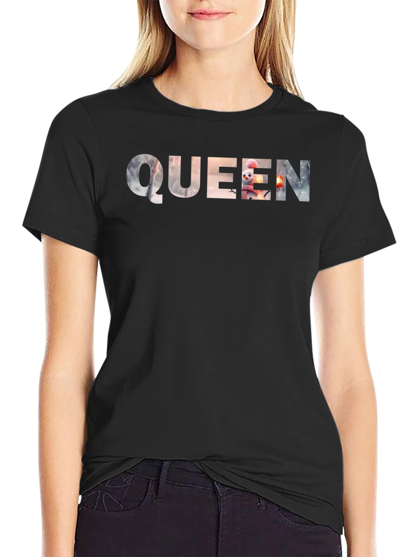 Queen Winter Wonderland T-Shirt - Black