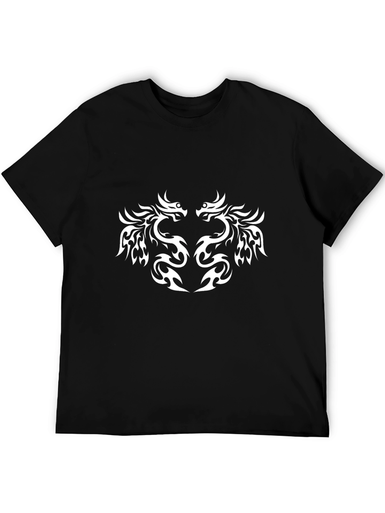Black T-Shirt with Dragon Design