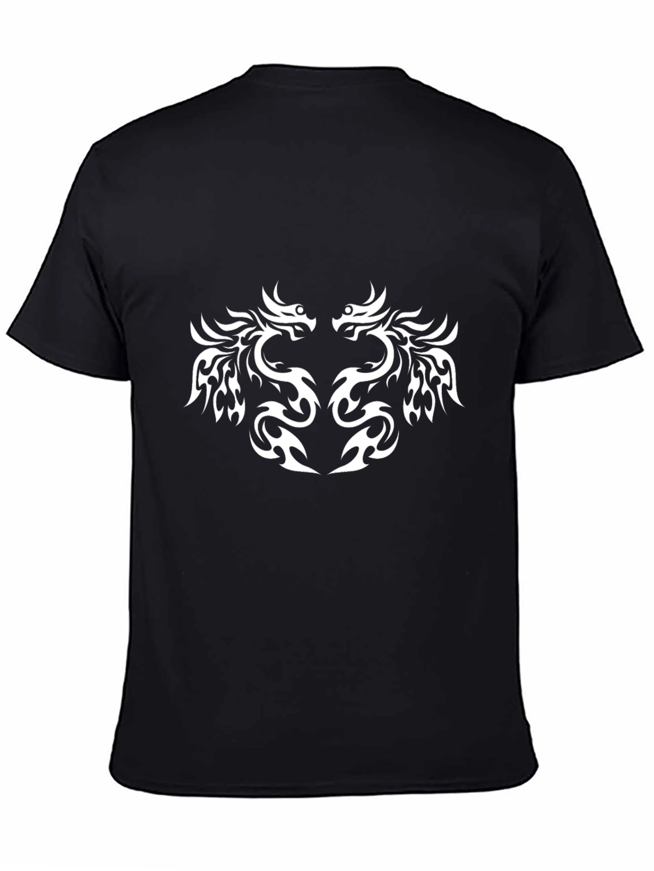 Black T-Shirt with Dragon Design