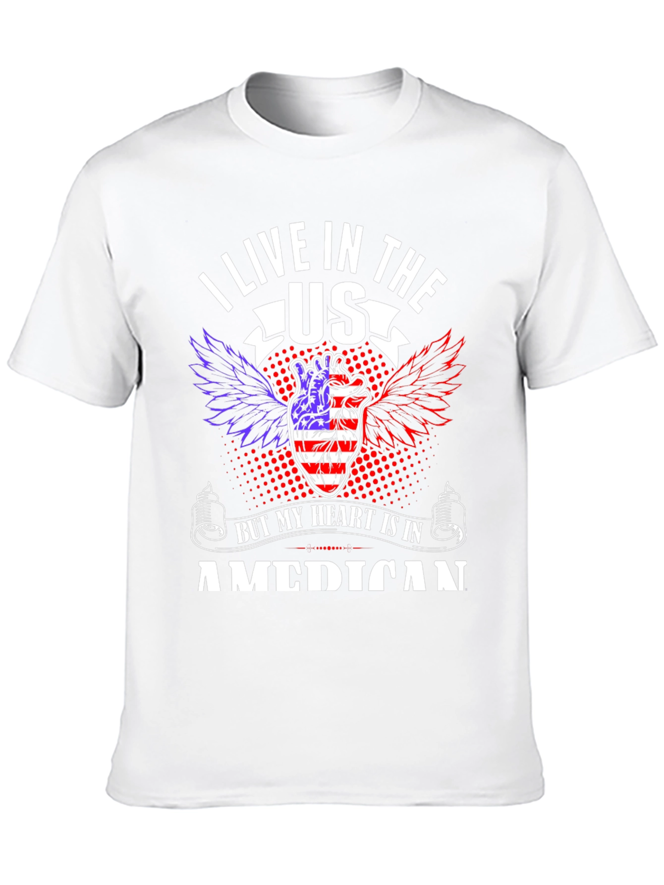 Patriotic Heart USA Mens T-Shirt