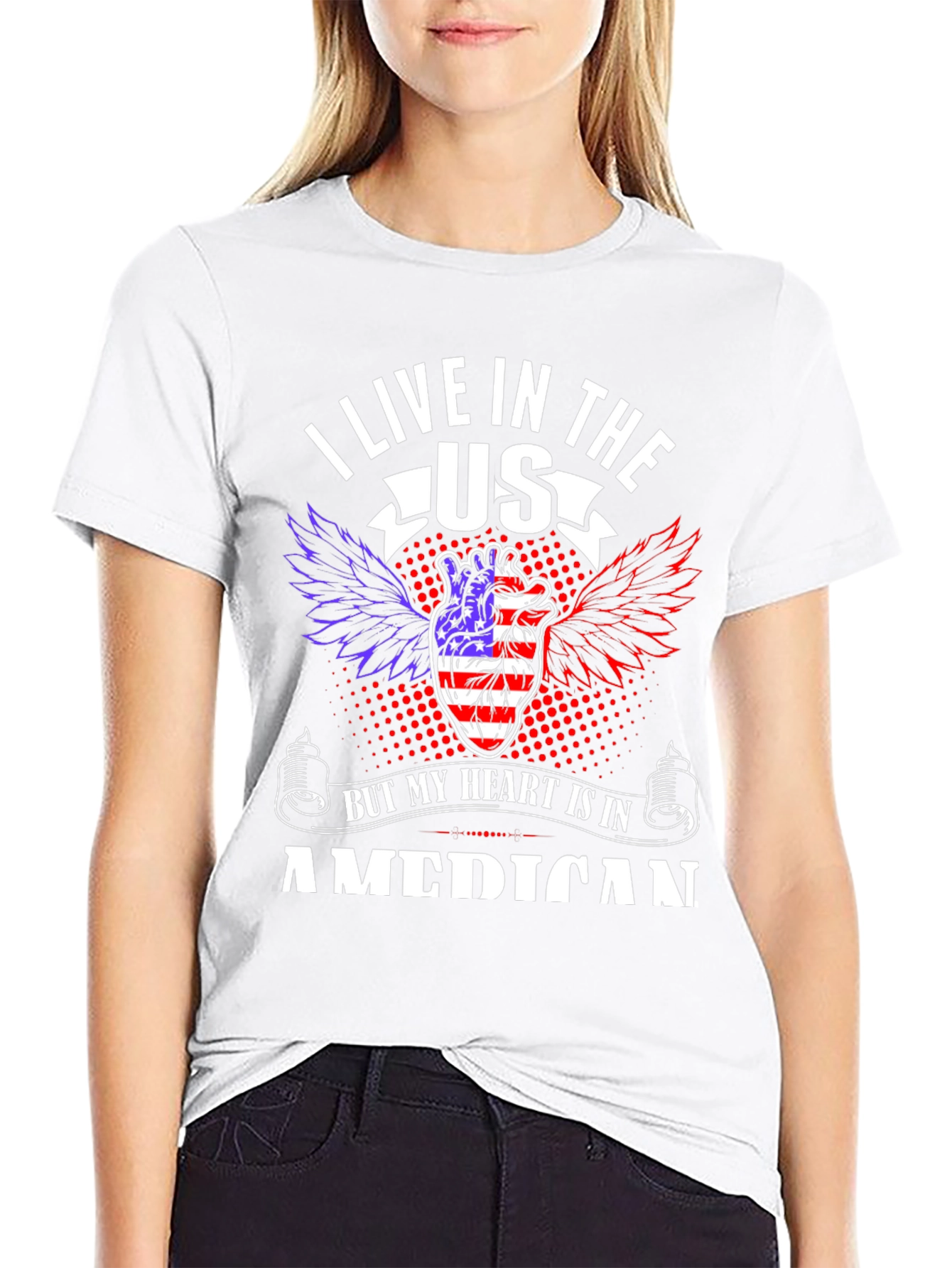 Patriotic Heart USA Mens T-Shirt